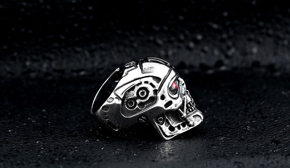 Jewelry Terminator Skull Ring Size ONE SIZE - 4 Thumbnail