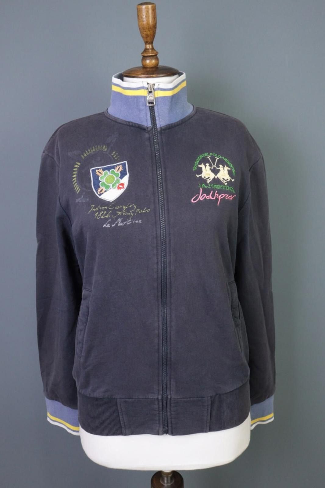 La Martina La Martina Blue Full Zip Long Sleeve Sweater Size M Size M / US 6-8 / IT 42-44 - 1 Thumbnail