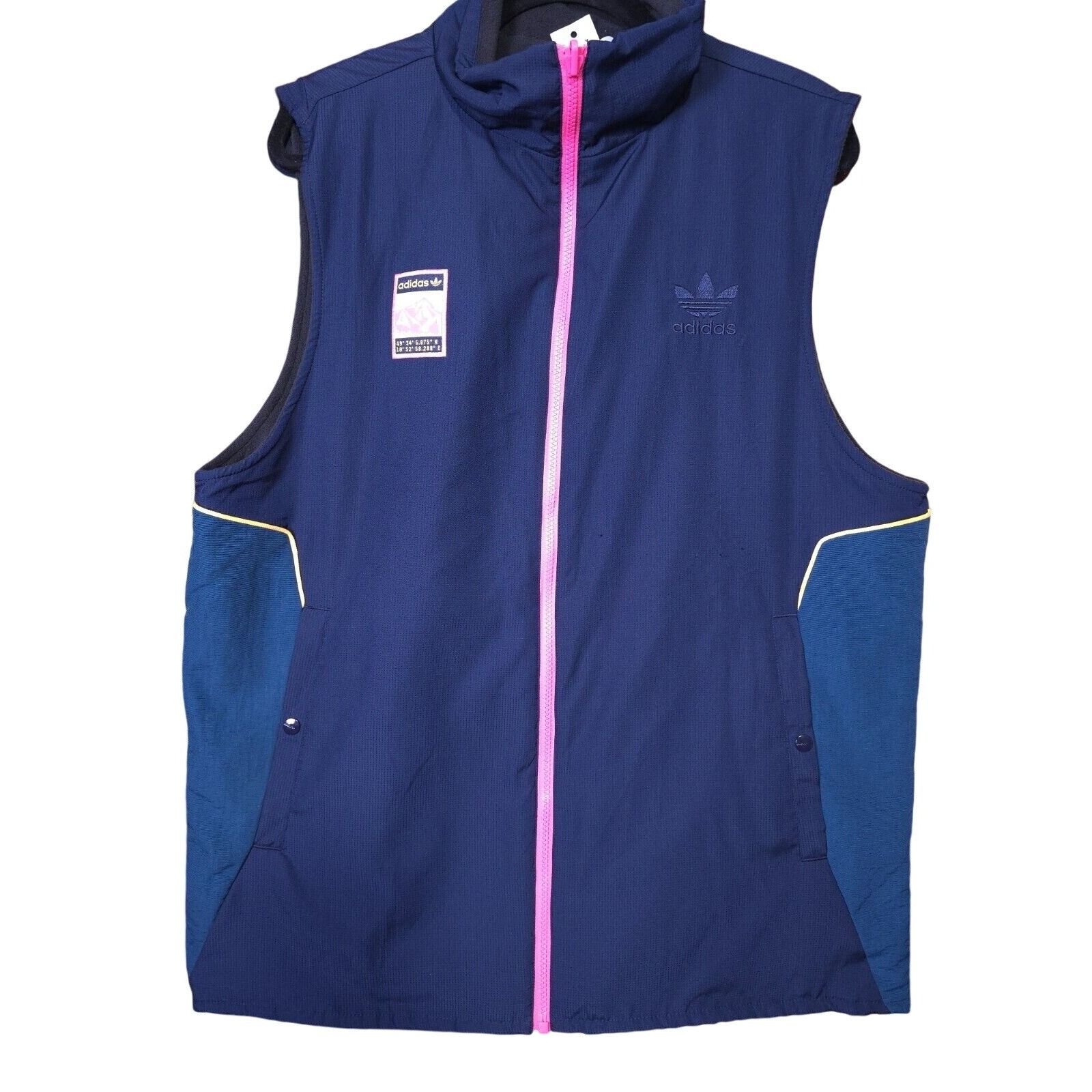 Adidas ADIDAS Womens Sleeveless Tracksuit Top Jacket Large Navy Blu Size L / US 10 / IT 46 - 1 Thumbnail