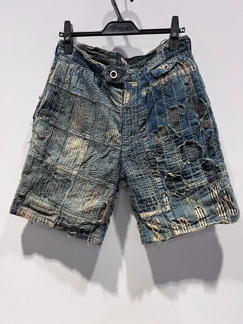 Kapital Patchwork Denim Shorts-2506