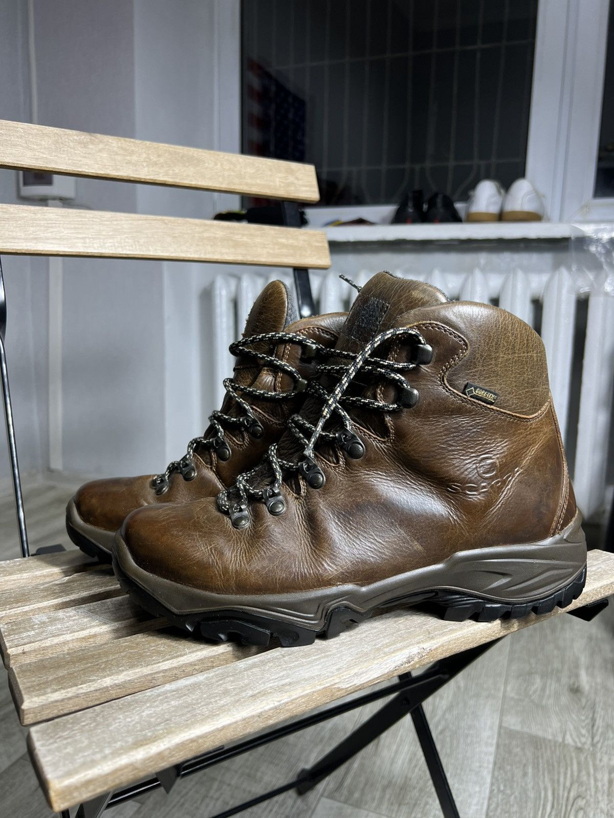 Goretex Scarpa Goretex Leather Vibram Boots Gorpcore Outdoor Salamon Size US 8 / EU 41 - 2 Thumbnail