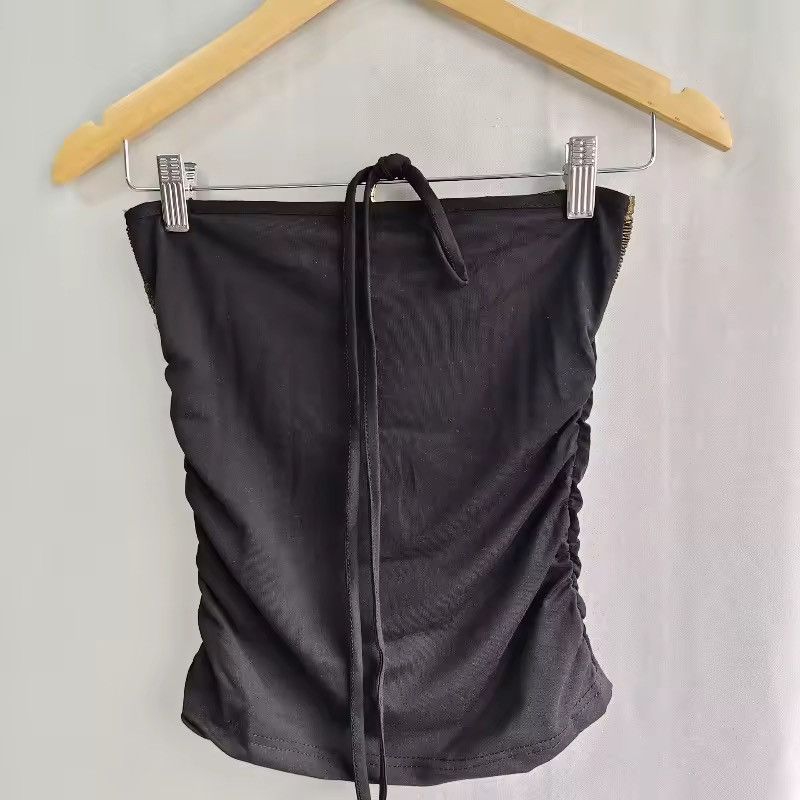 Vintage Y2K Sexy Aesthetic Ruched Retro Style Top Size M / US 6-8 / IT 42-44 - 6 Thumbnail