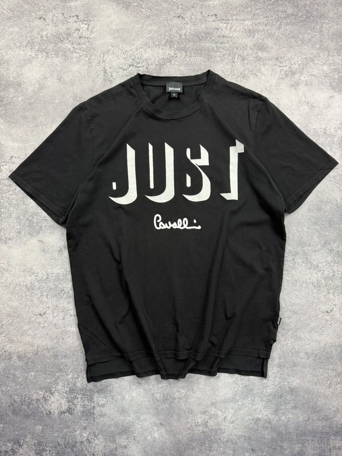 Roberto Cavalli Roberto Just Cavalli T-Shirt Big Logo Black Tee Y2K Hype Size US M / EU 48-50 / 2 - 1 Thumbnail