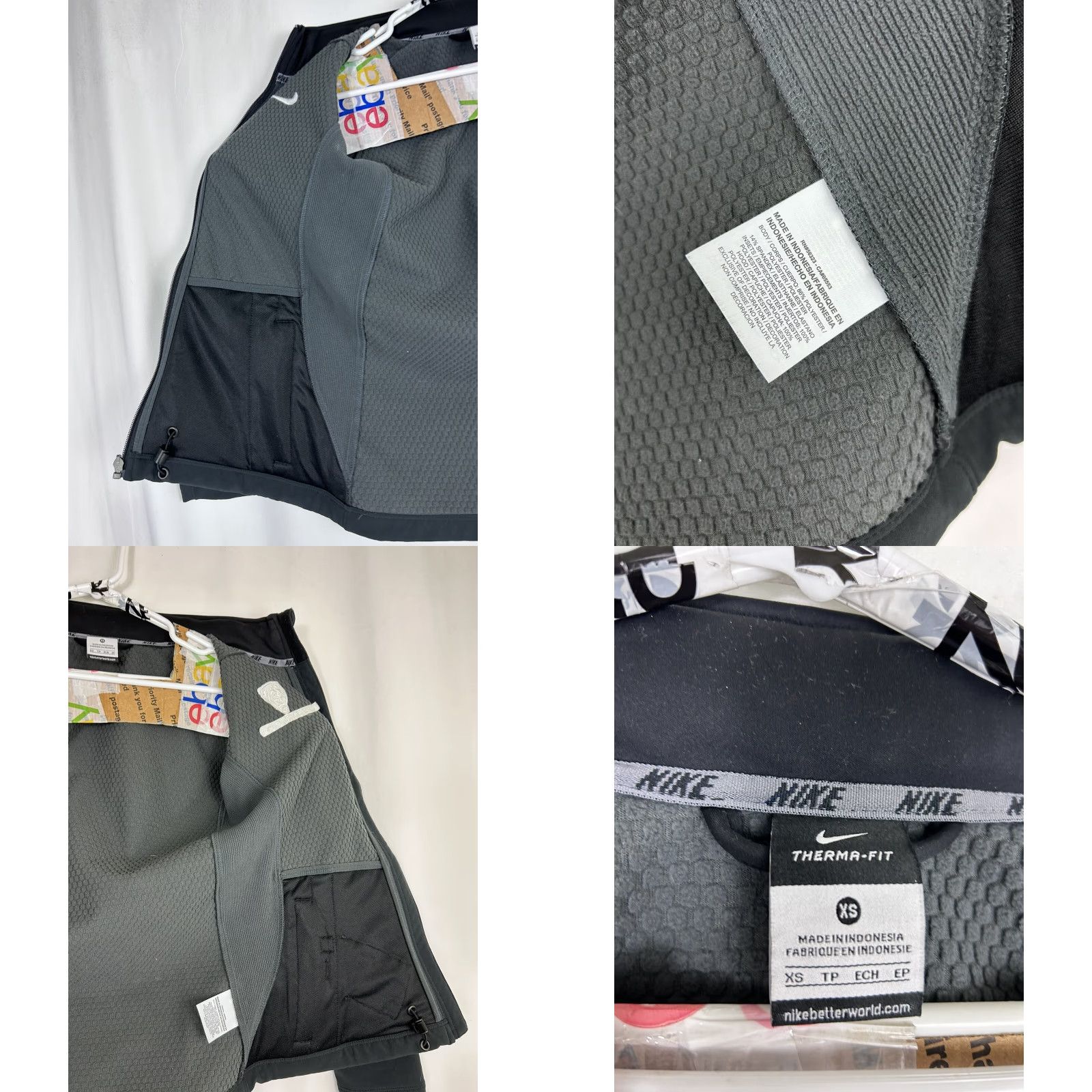 Nike VINTAGE Nike Women's XS Black Therma Fit Packable Hood Training Jacket 658059 PAC 12 Size XS / US 0-2 / IT 36-38 - 8 Thumbnail