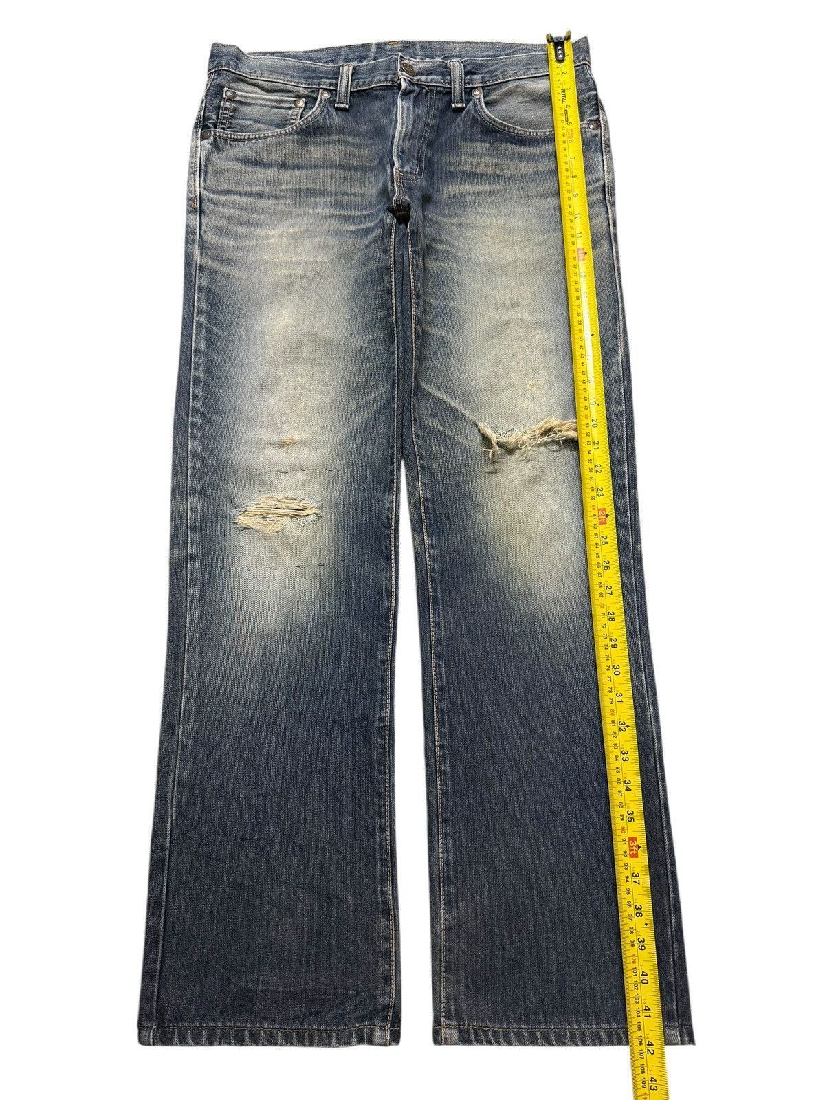 Edwin Vintage 90s Edwin 503 Faded Wash Distressed Regular Straight Size US 36 / EU 52 - 10 Thumbnail