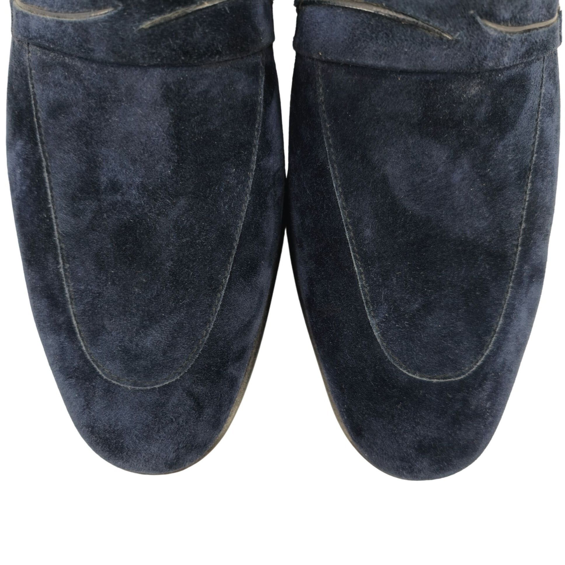 Pierre Cardin NEW Vintage Pierre Cardin Paris Navy Blue Suede Loafer 10 Size US 10 / EU 43 - 4 Thumbnail