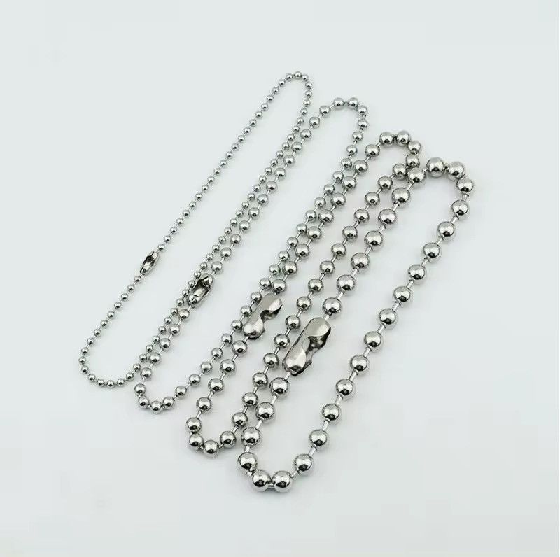 Vintage Beaded Stainless Steel Necklace Size ONE SIZE - 3 Thumbnail