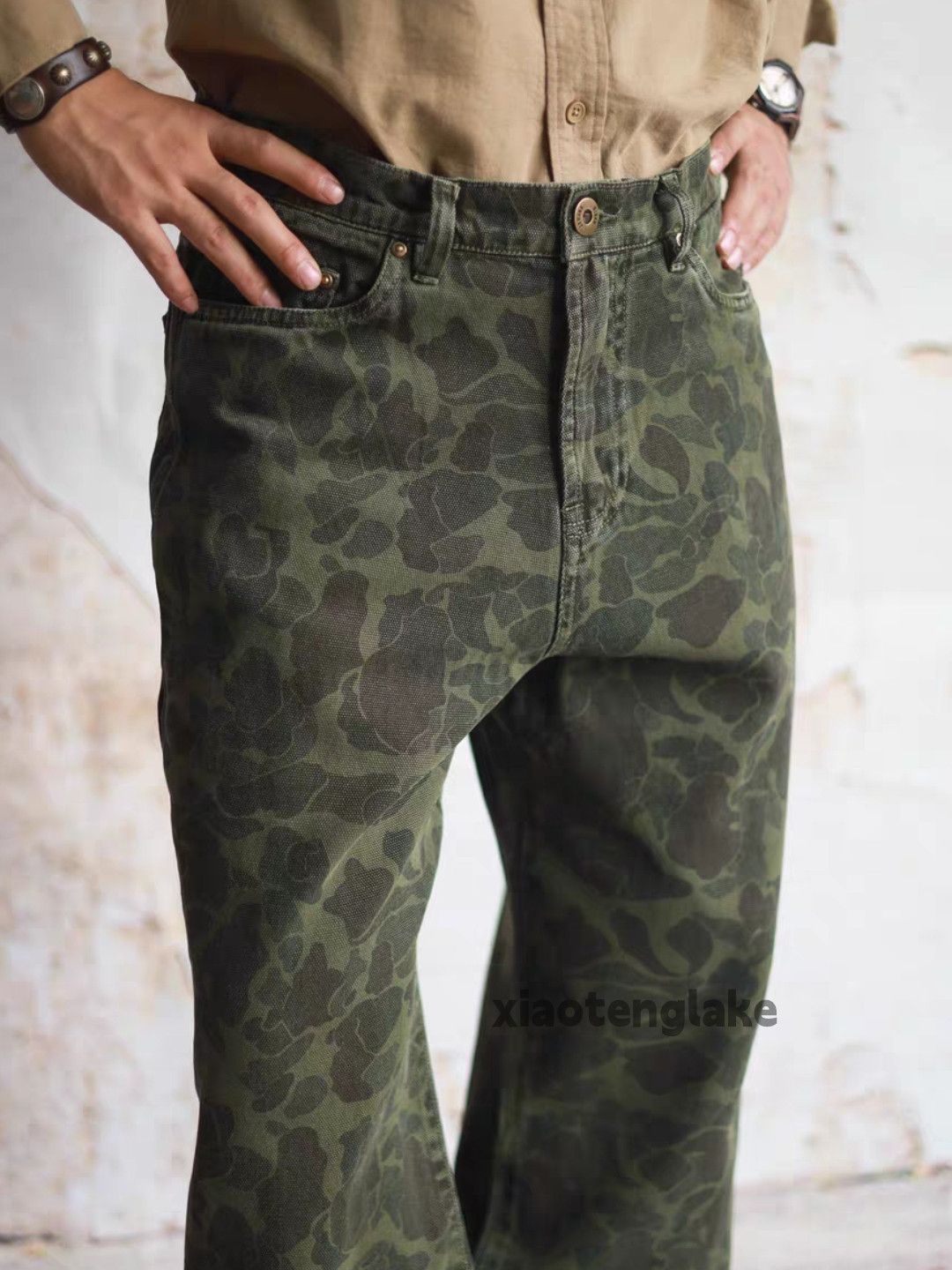 Designer × Japanese Brand × Vintage Unisex outdoor utility loose baggy camo work pants Size US 34 / EU 50 - 4 Thumbnail