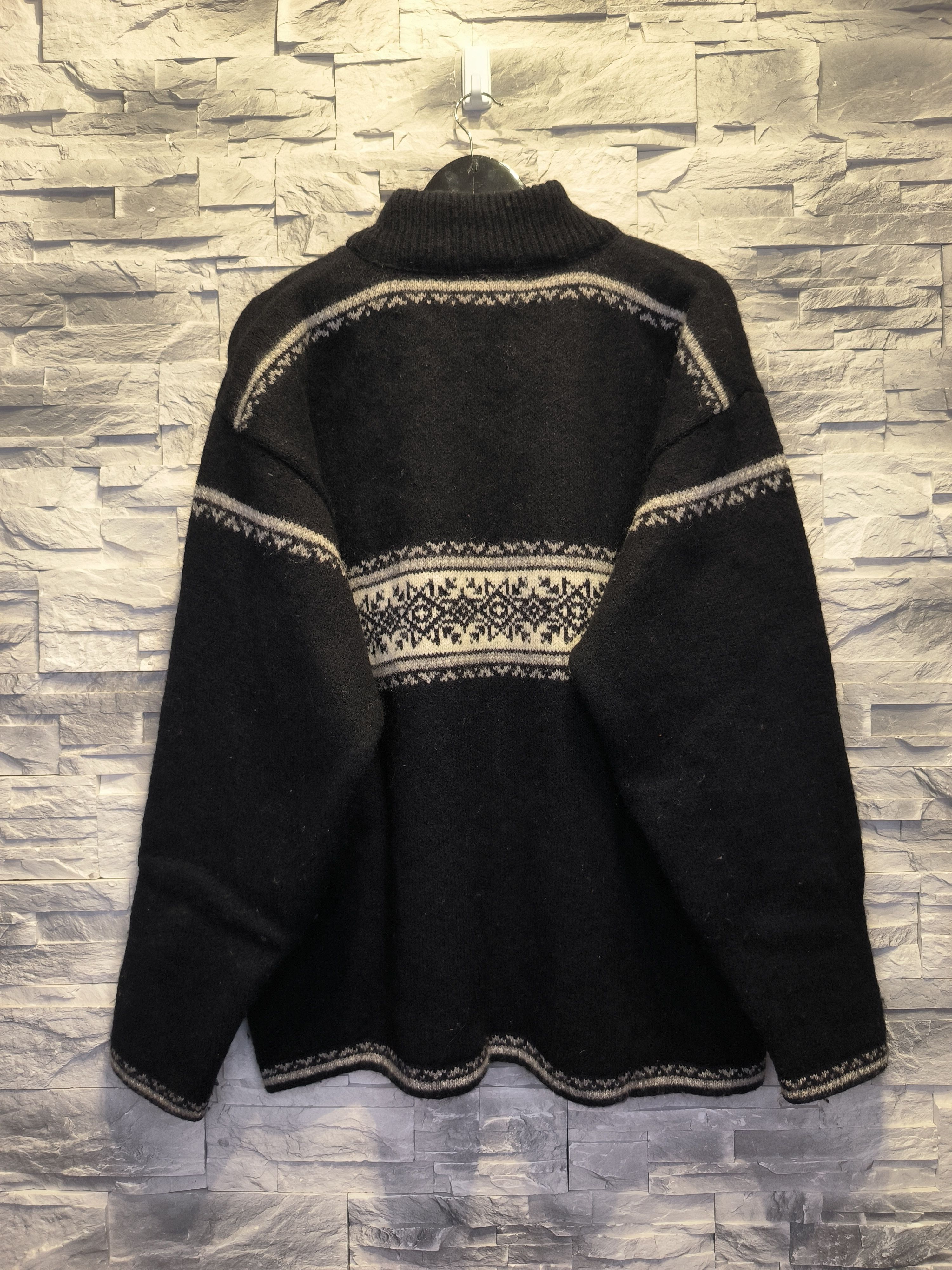 Norwool × Vintage Norwool Knitwear Wool Vintage Half Zip Black Size US XL / EU 56 / 4 - 4 Thumbnail