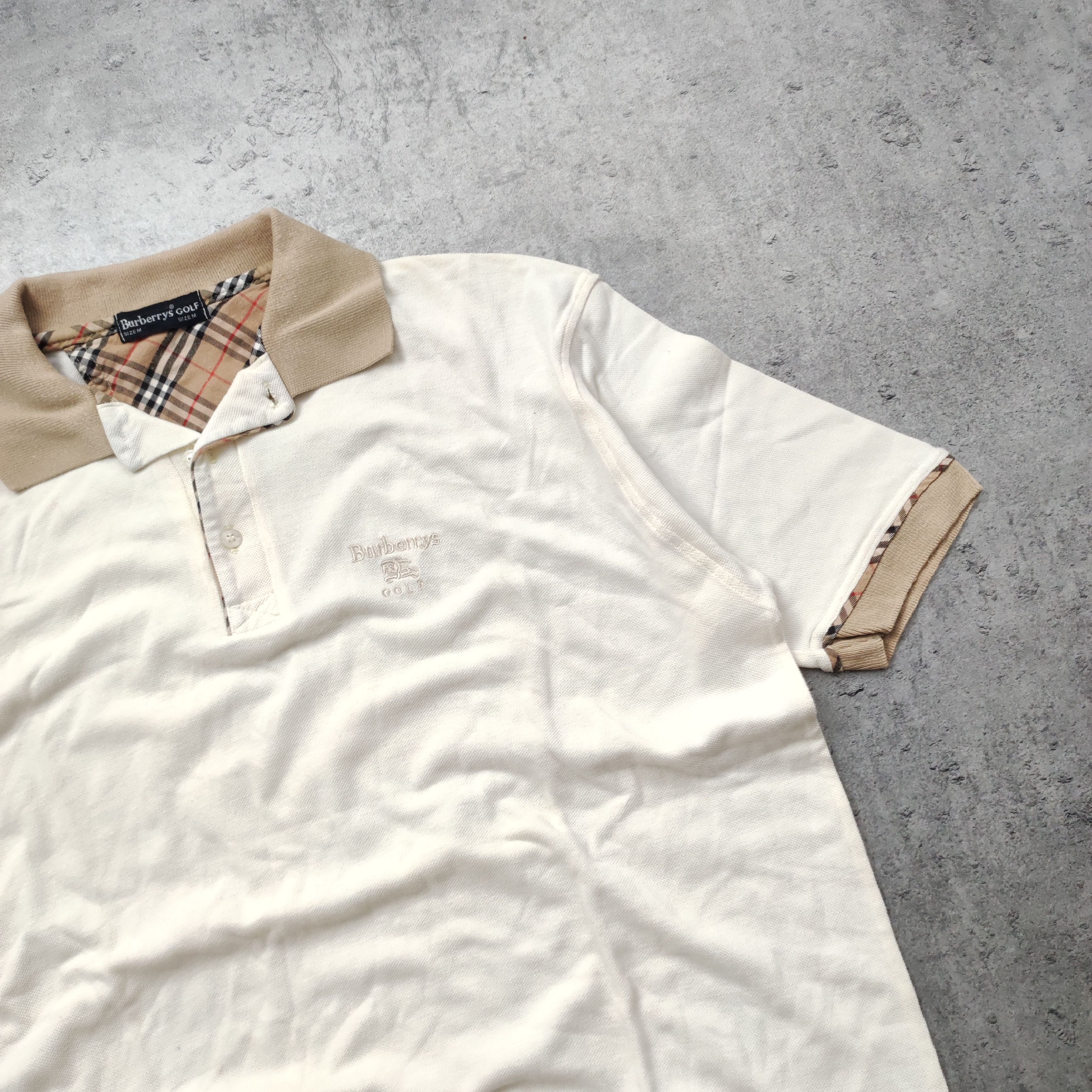 Burberry × Vintage RARE 90s Burberrys London Golf Checkered Nova Polo Shirt Size US M / EU 48-50 / 2 - 3 Thumbnail
