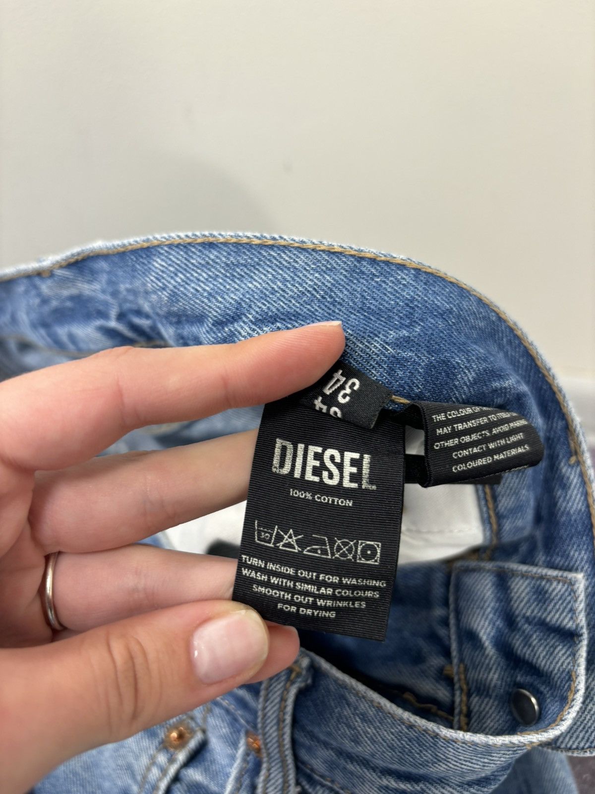 Diesel Diesel Men’s Y2K Straight Fit Light Blue Hype Denim Jeans Size US 34 / EU 50 - 11 Thumbnail