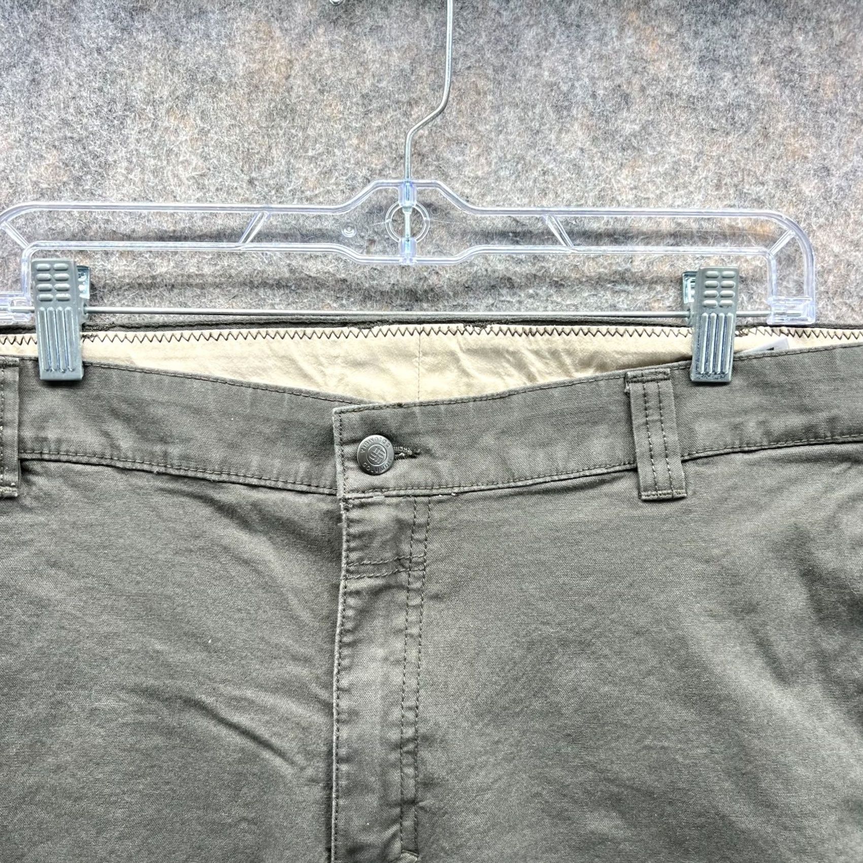 Vintage Columbia Pants Mens 40x32 Regular Khaki Chino Flat Front Straight Inseam 32 Beige Size US 40 / EU 56 - 3 Thumbnail