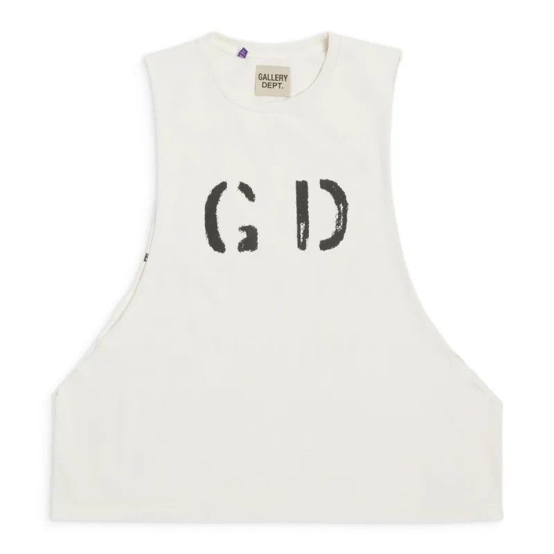o1mle0226 Geiger Tank Tops in Dirty White