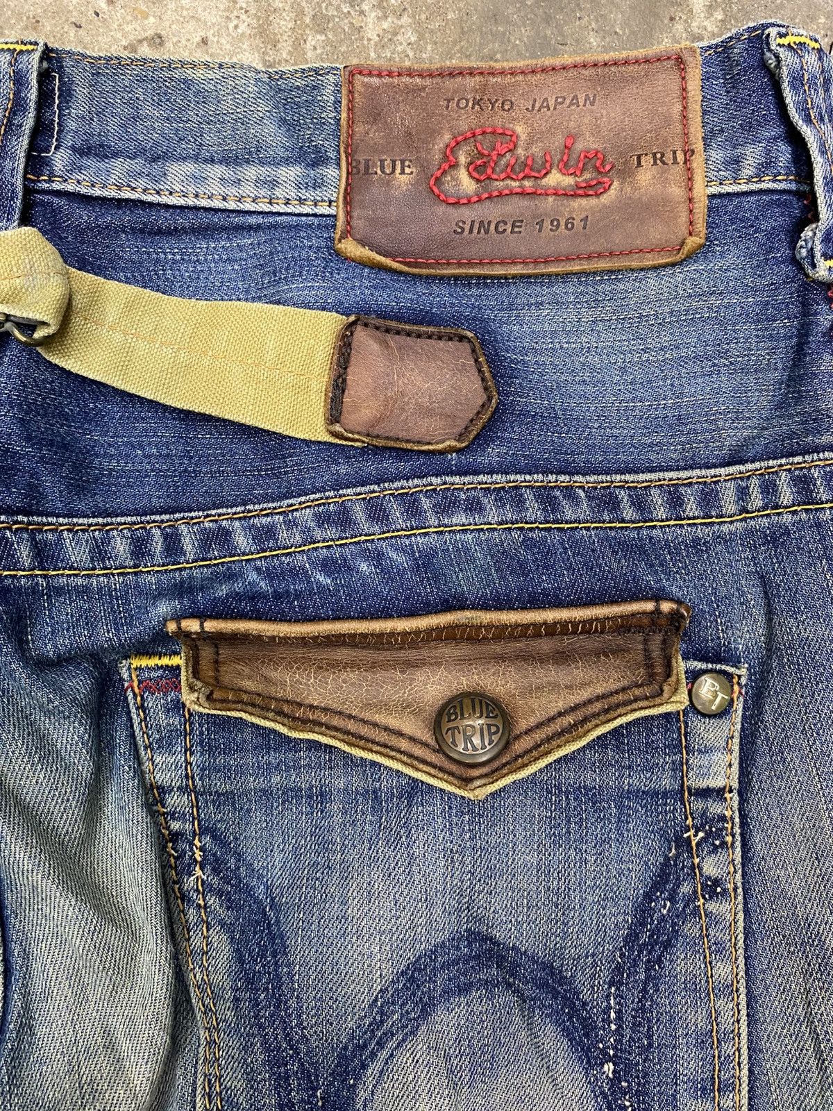 Edwin × If Six Was Nine × Japanese Brand vintage buckle back leather edwin western vintage style Size US 34 / EU 50 - 8 Thumbnail