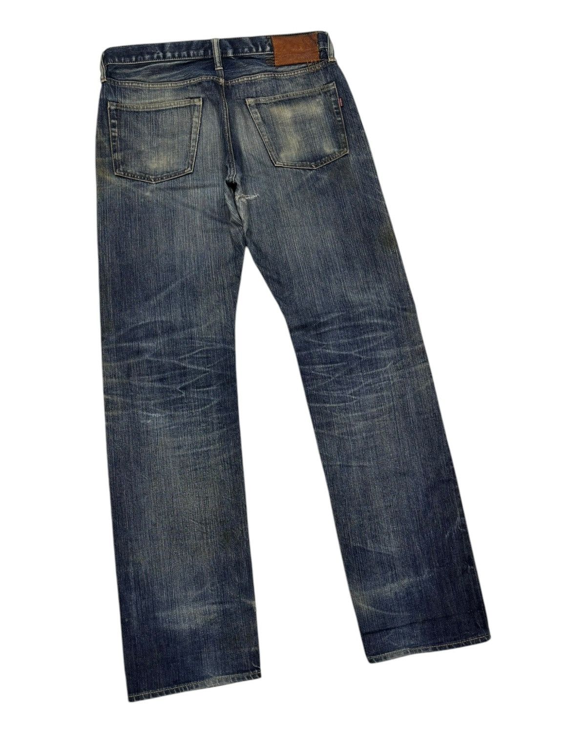 Hysteric Glamour 🇯🇵 BARTACK SELVEDGE JEANS RIPPED DESTROY JEANS Size US 33 - 4 Thumbnail