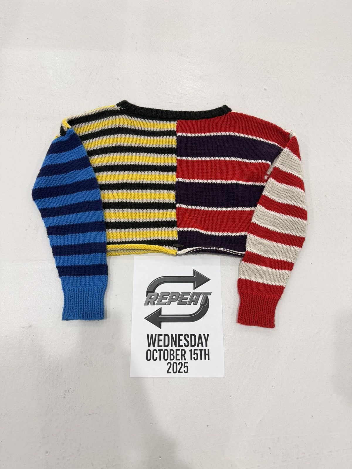 Chrome Hearts Chrome Hearts Cashmere Cropped Striped Sweater Size S / US 4 / IT 40 - 2 Thumbnail