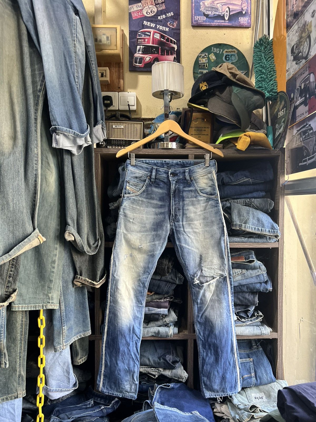 Diesel 🔥Vintage Diesel Distressed Denim Size US 29 - 1 Thumbnail