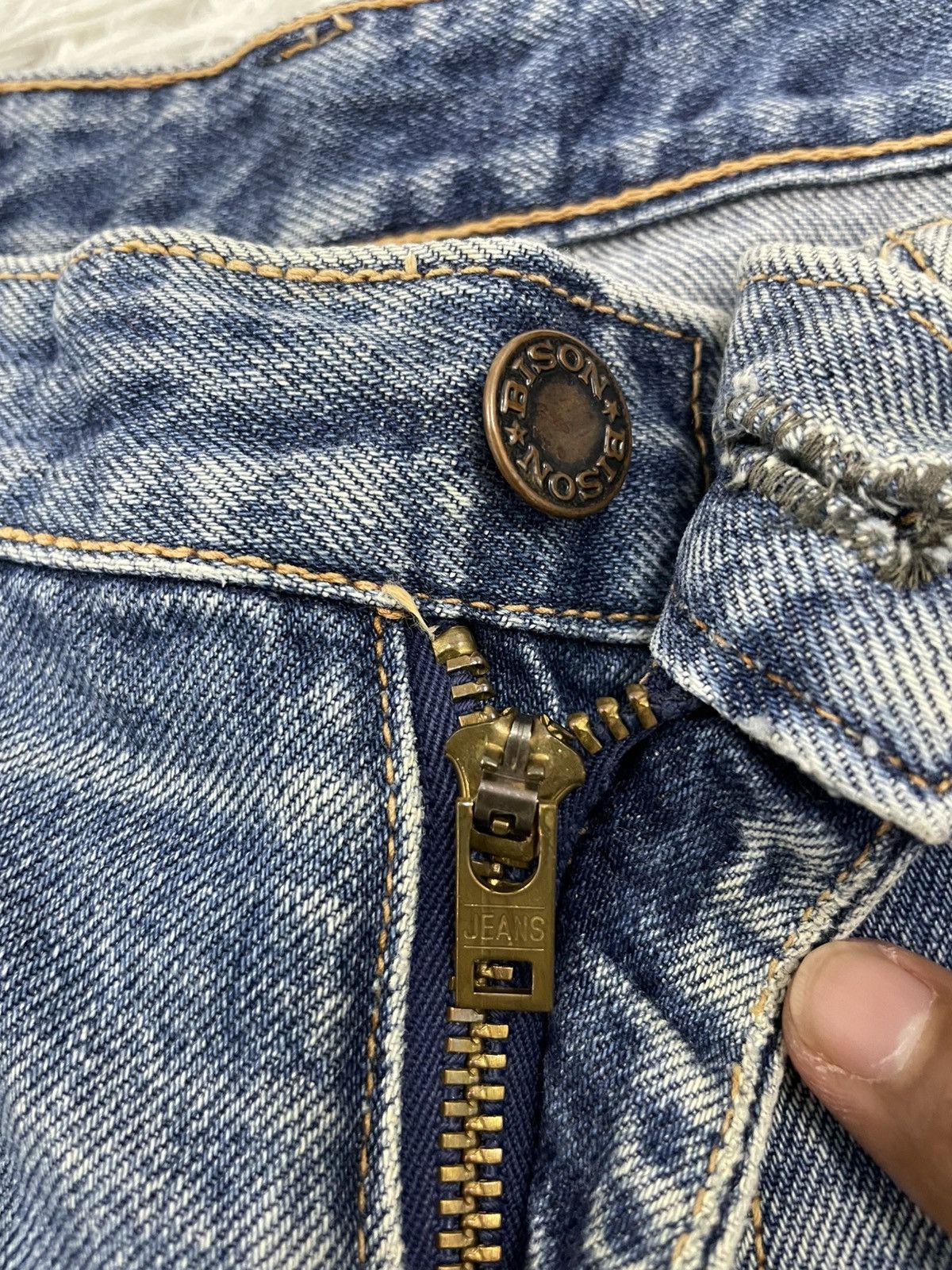 Japanese Brand Vintage Bison Jeans Pant Size US 29 - 9 Thumbnail