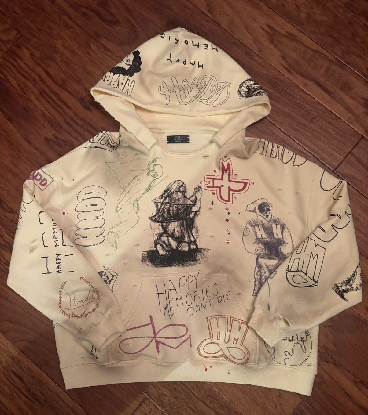 HMDD Hmdd “graffiti” hoodie Size US L / EU 52-54 / 3 - 1 Thumbnail