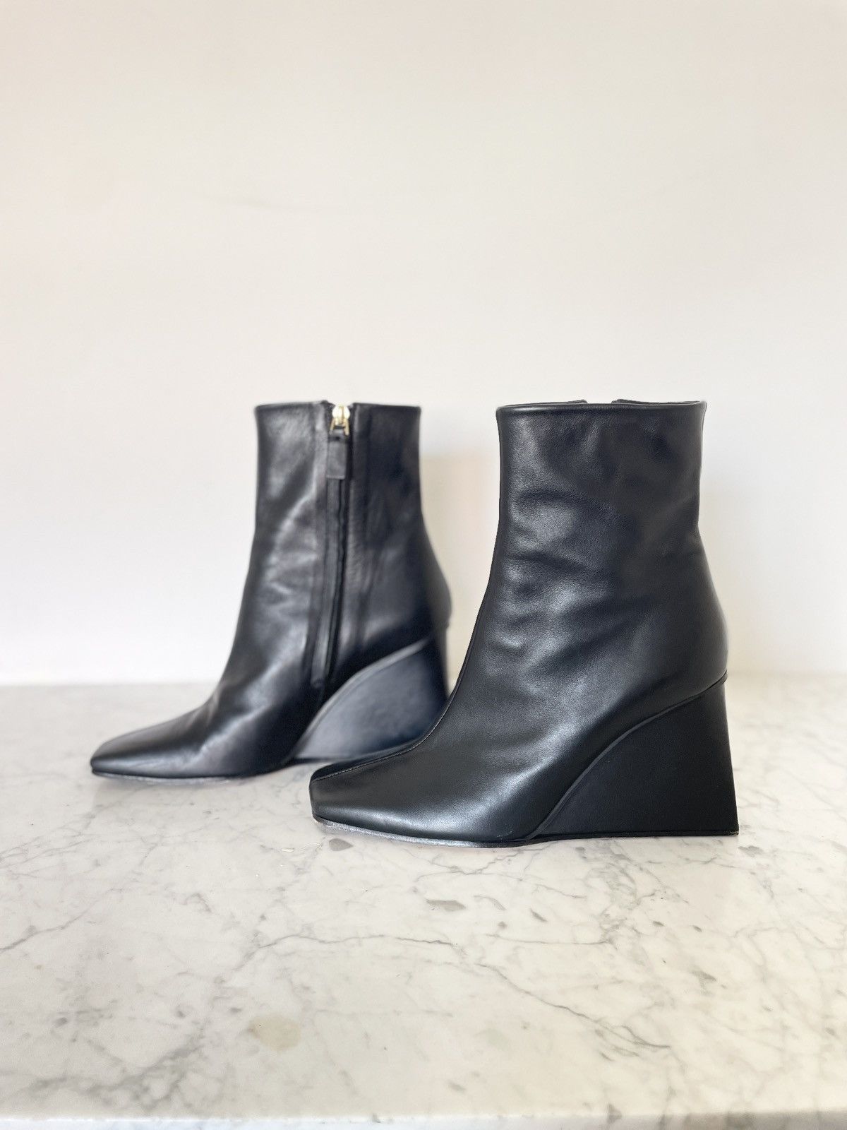 Other Souliers Martinez Leather Boots | Square Toe | Size 39 Size US 8.5 / IT 38.5 - 7 Thumbnail