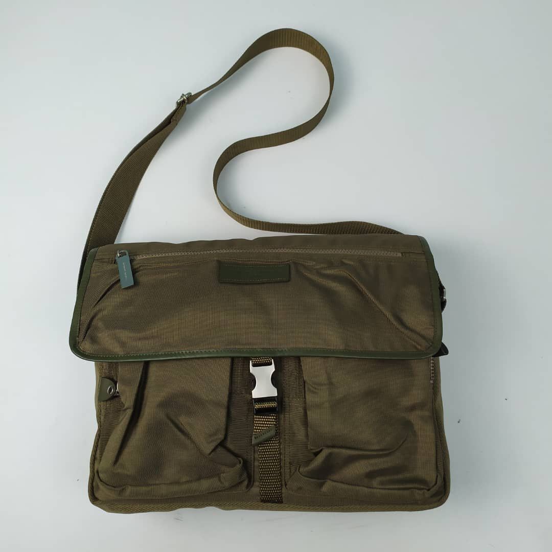 Katharine Hamnett London Messenger Crossbody Bag in Green, Men's