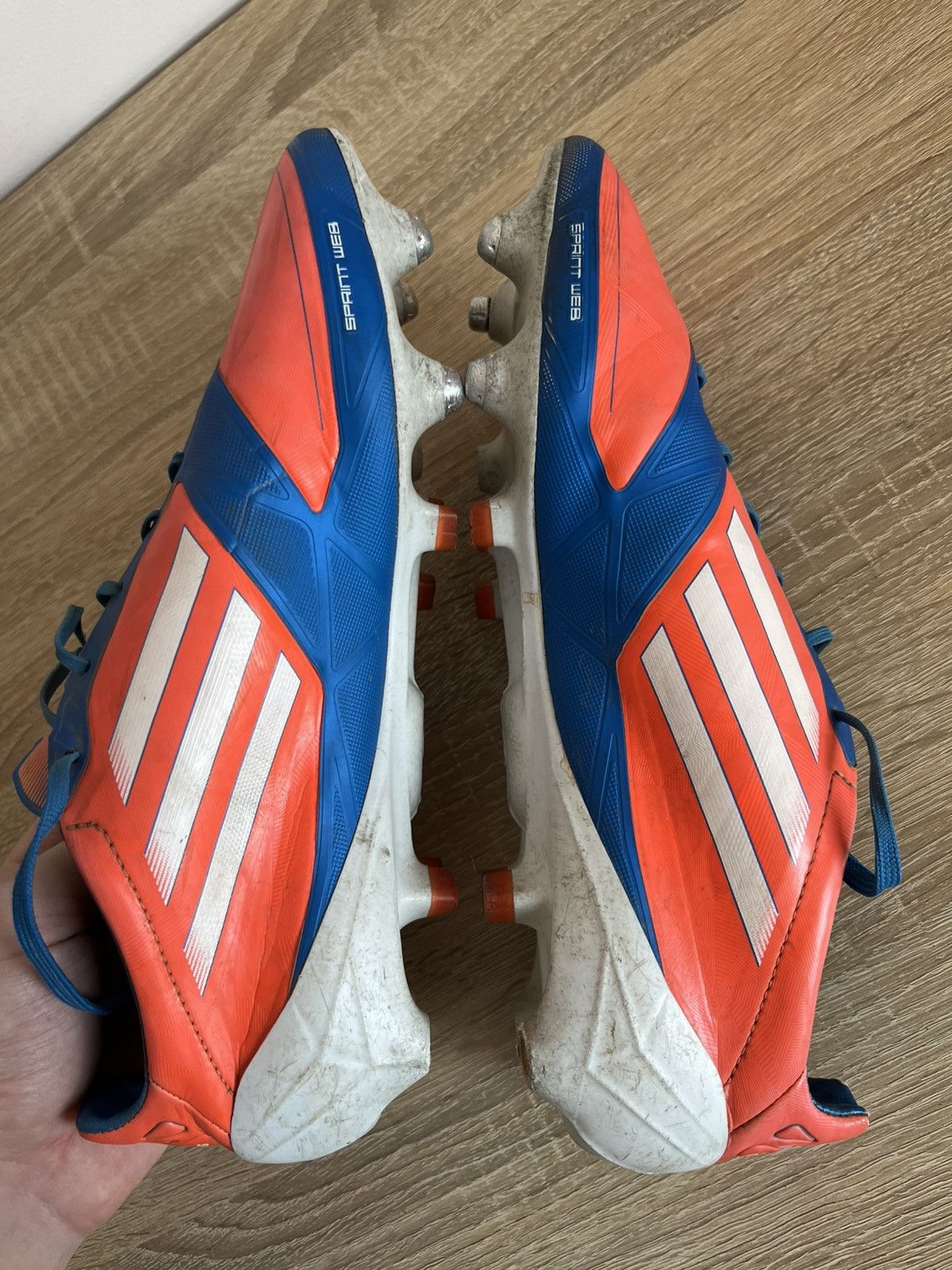 Vintage Adidas F50 adizero Leather Elit Orange boots Size US 9 / EU 42 - 14 Thumbnail