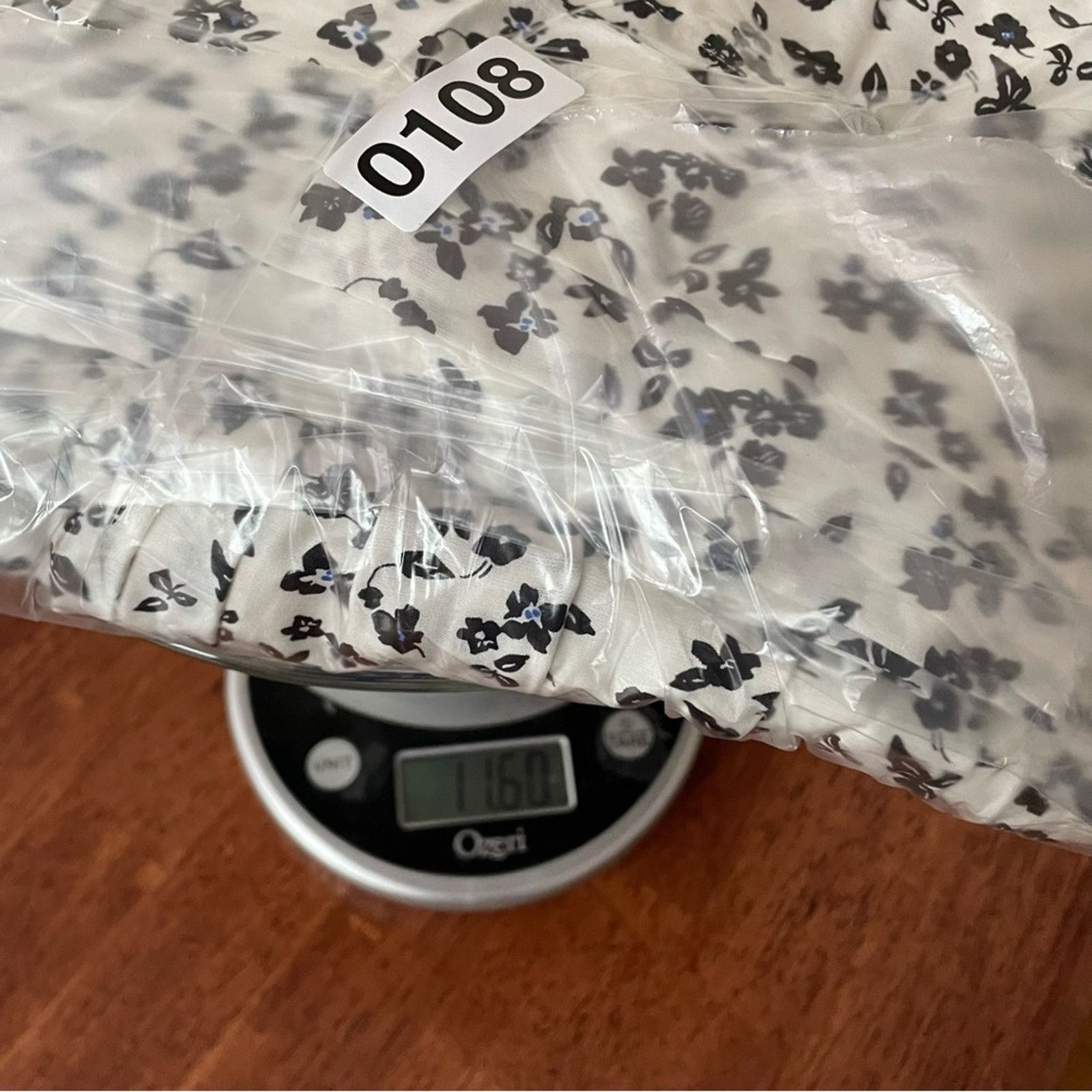 Hatch The Andrea Dress White Black Ditsy Floral Silk Blend S