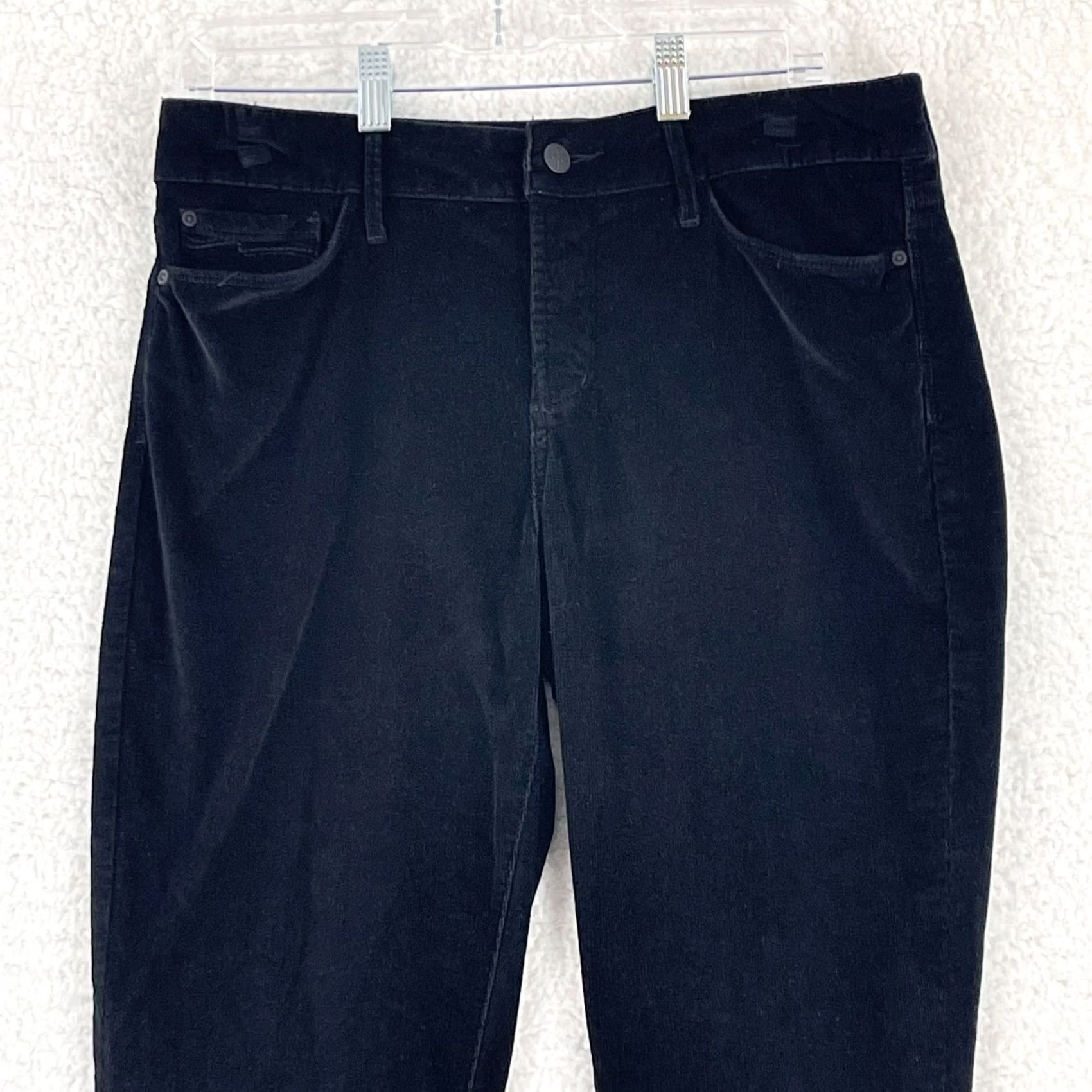 NYDJ NYDJ Black Corduroy Legging Mid Rise Straight Pants Womens Size 8 Casual Corduroy Pants Size 30" / US 8 / IT 44 - 2 Thumbnail