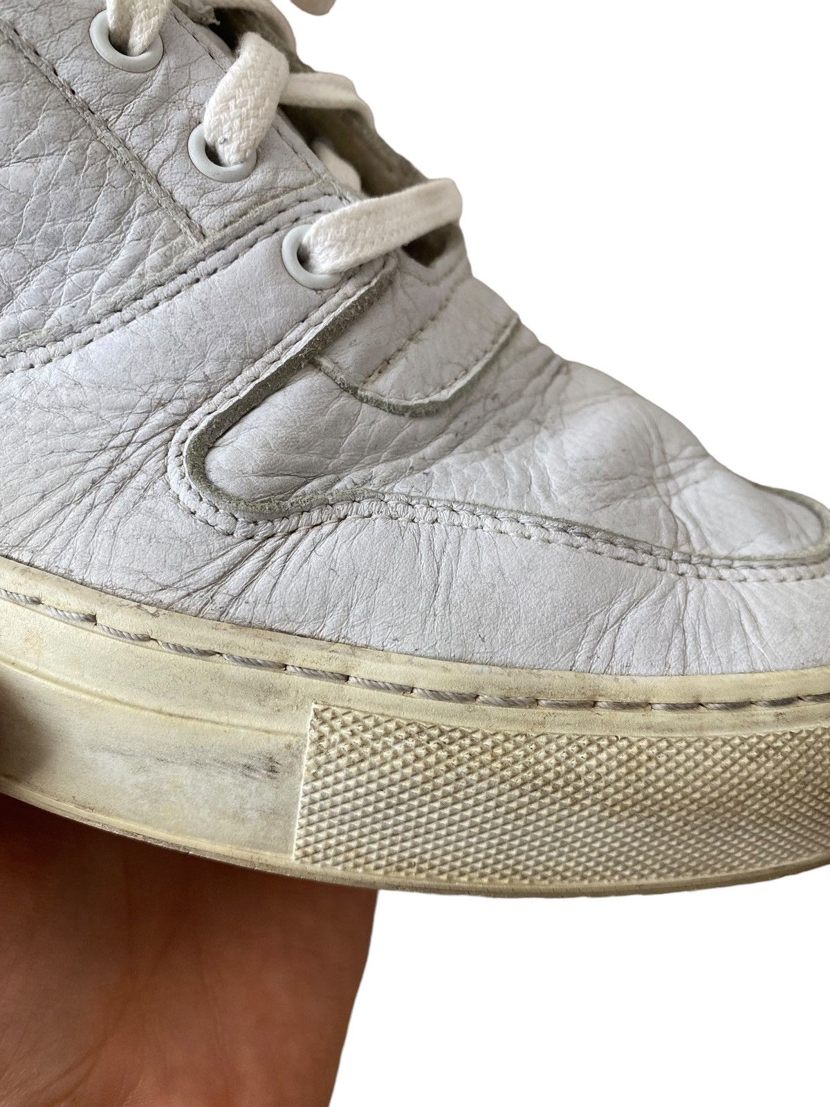 Filling Pieces Filling Pieces Mid Top White Leather Trainers US10 EUR43 Size US 10 / EU 43 - 8 Thumbnail