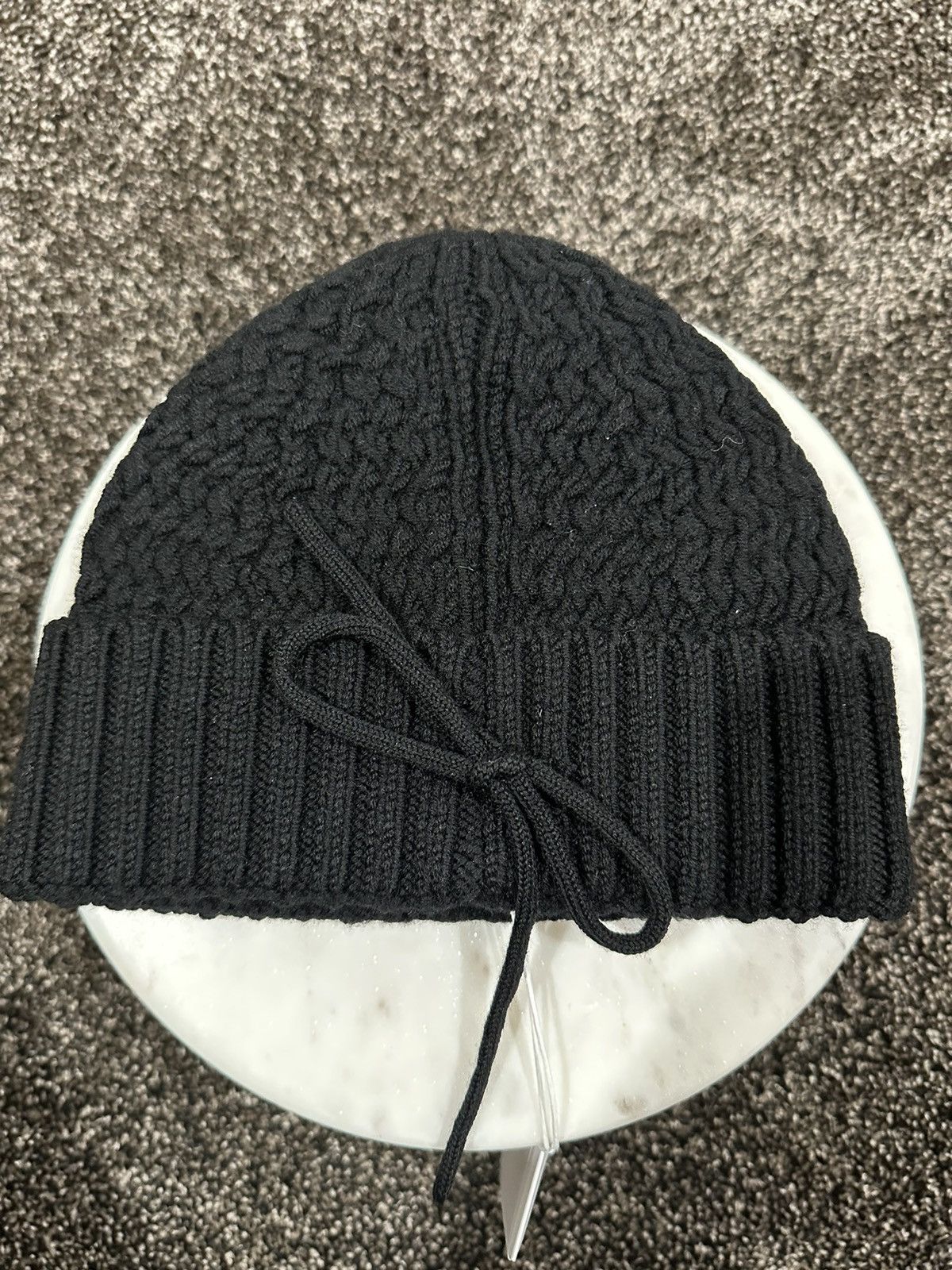 Craig Green Craig Green Ssense Exclusive Black Knot Wool Beanie Size ONE SIZE - 2 Thumbnail