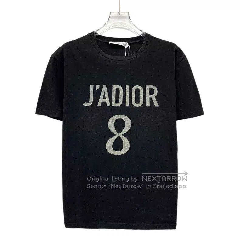Dior Dior Black logo letter print cotton round-neck short-sleev Size L / US 10 / IT 46 - 1 Thumbnail