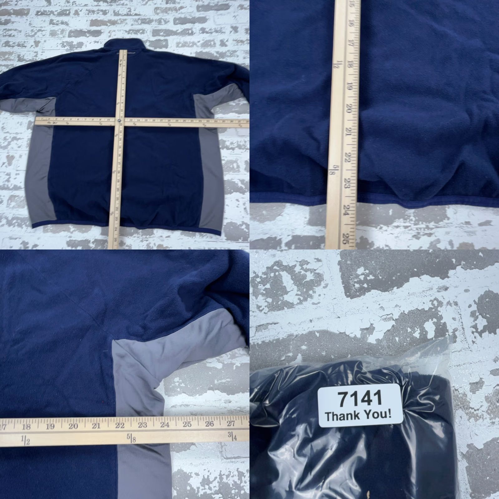 Under Armour Under Armour Sweater Men Large Blue Gray Pullover Half Zip Fleece Sweatshirt Size US L / EU 52-54 / 3 - 8 Thumbnail