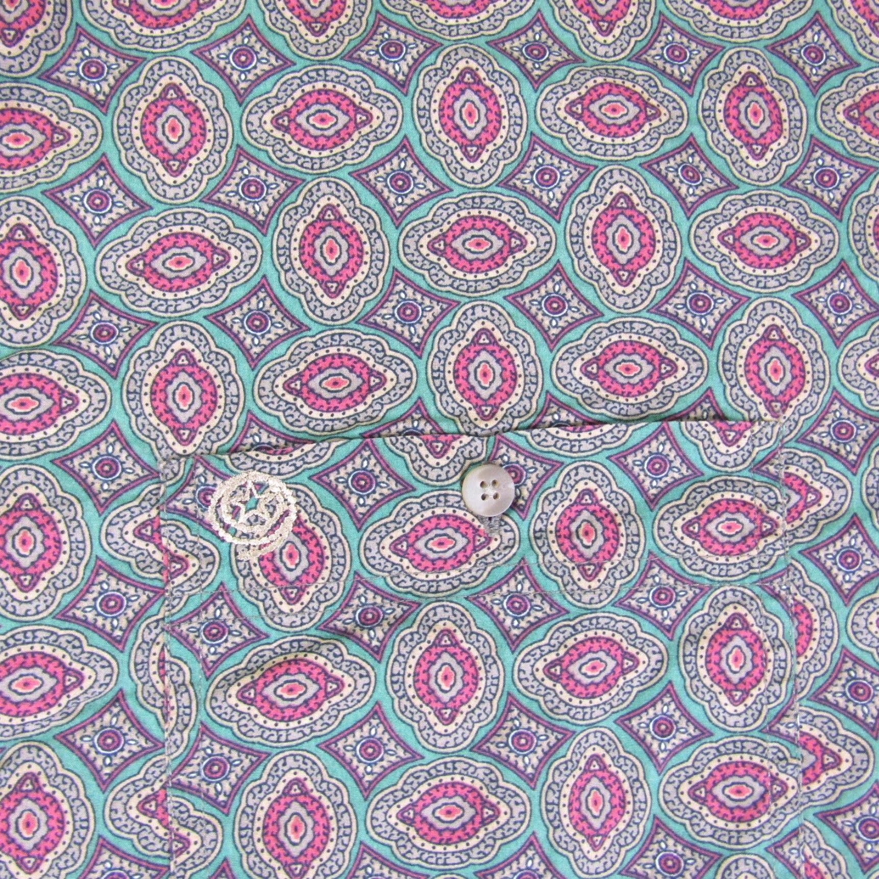 Wrangler Wrangler Shirt Mens Extra Large Green Red Paisley George Western Button Up Size US XL / EU 56 / 4 - 3 Thumbnail
