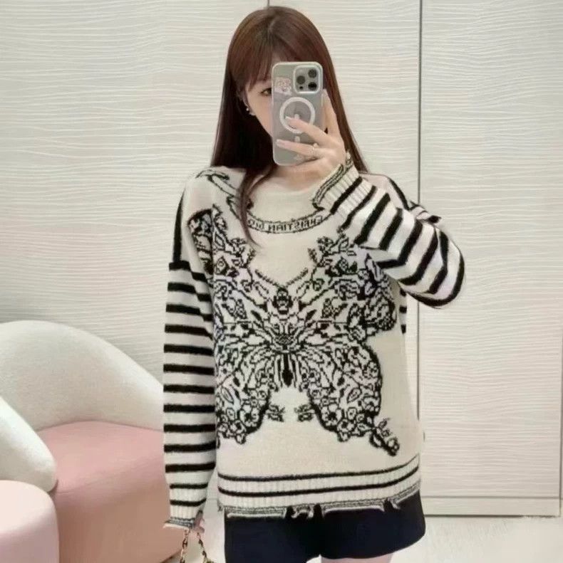Dior Dior Butterfly Knit Sweater in Cashmere-2506 Size XS / US 0-2 / IT 36-38 - 6 Thumbnail
