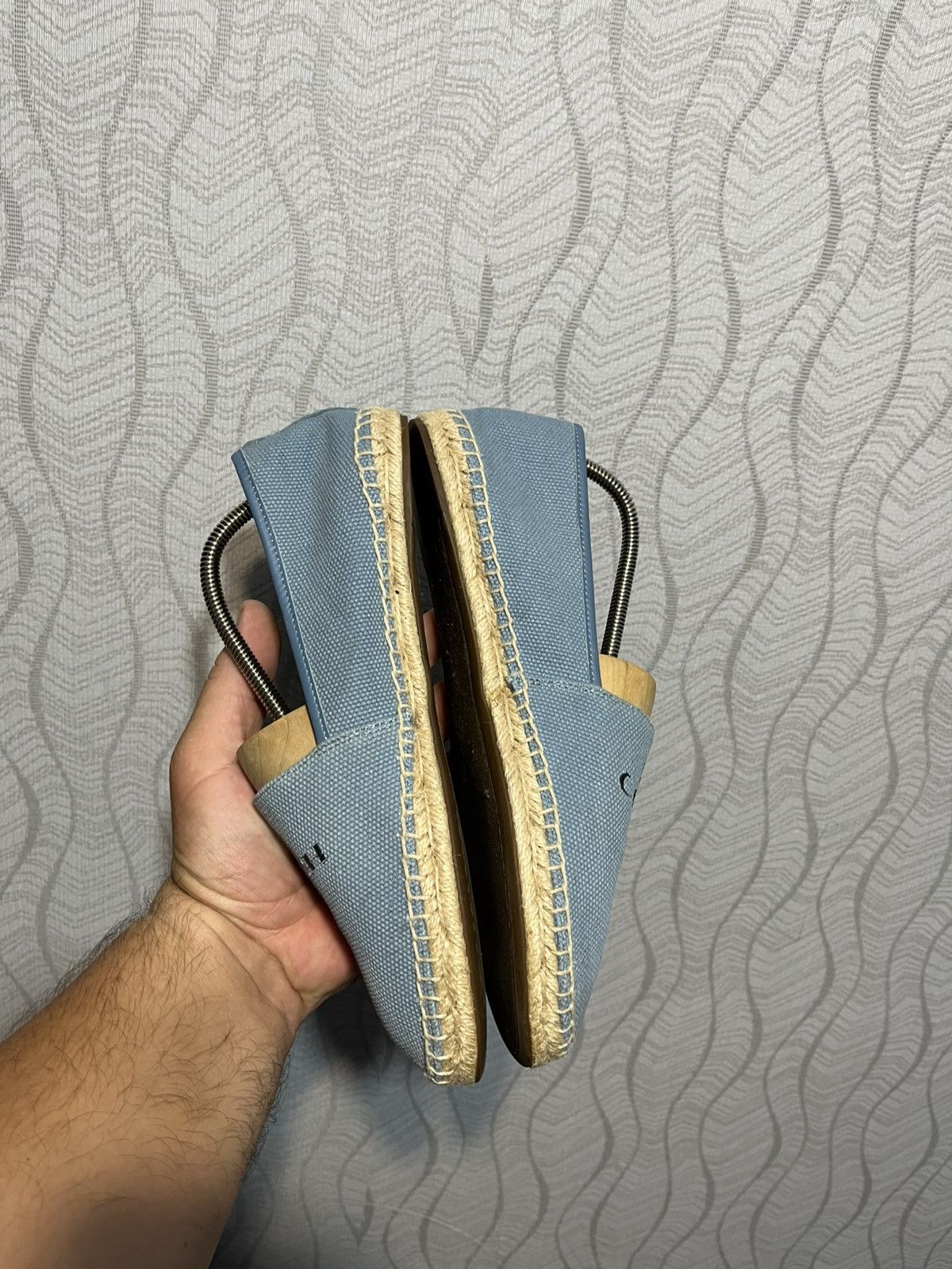 Coach COACH Logo Blue Canvas Espadrille Slip On Sandals Shoes US8 Size US 8 / IT 38 - 9 Thumbnail