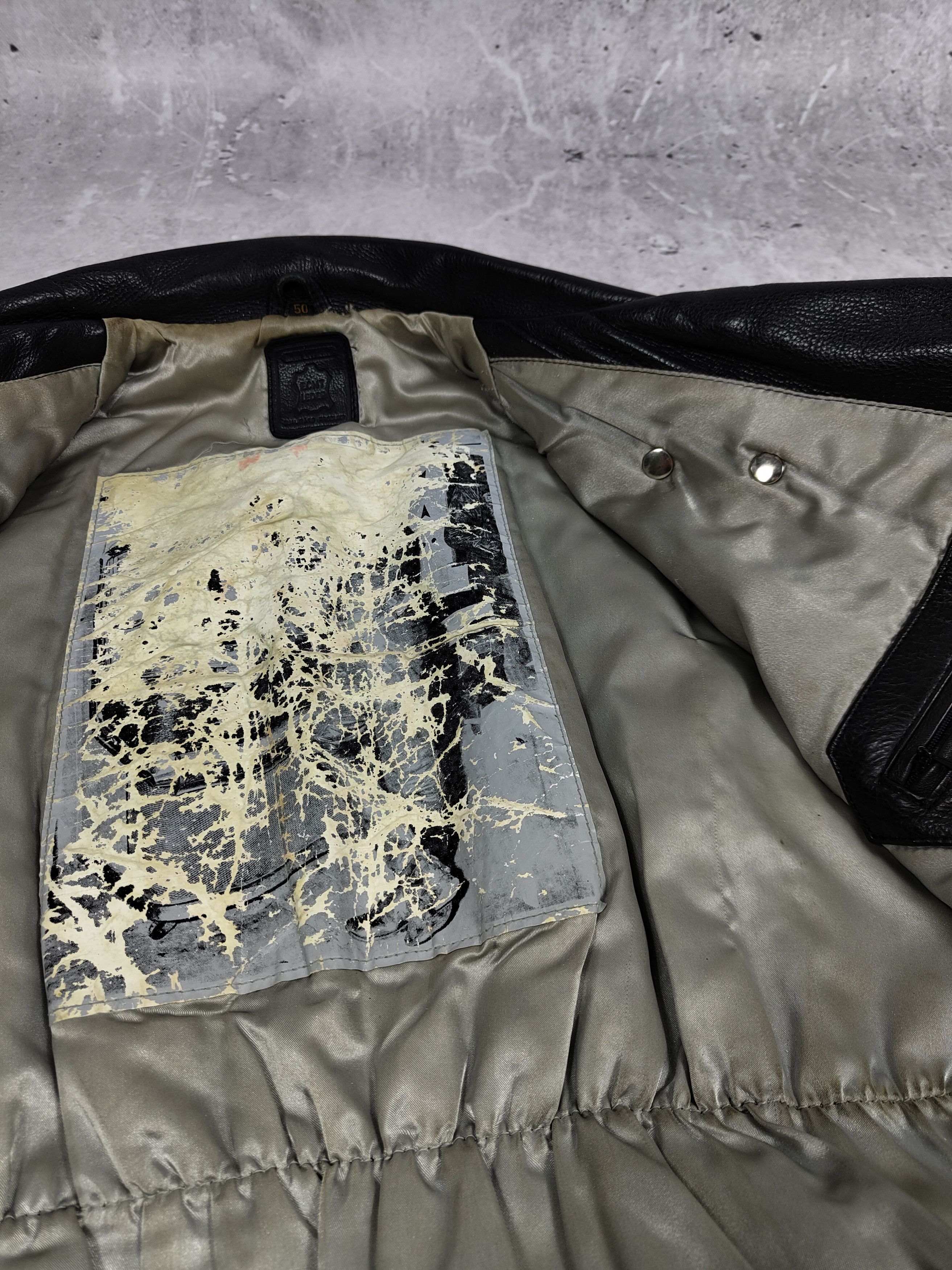 Leather × Vintage Vintage Leather Biker Jacket Size US L / EU 52-54 / 3 - 8 Thumbnail