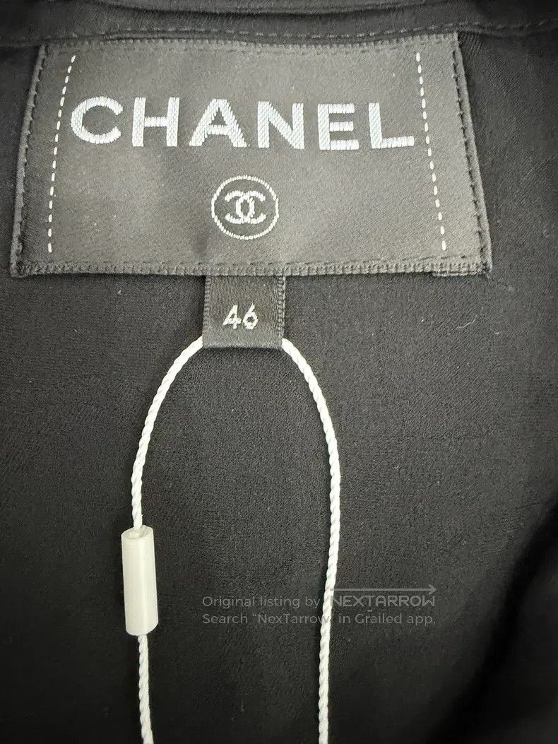 Chanel Chanel Black medium-long hooded woven multi-pocket jacket Size L / US 10 / IT 46 - 4 Thumbnail
