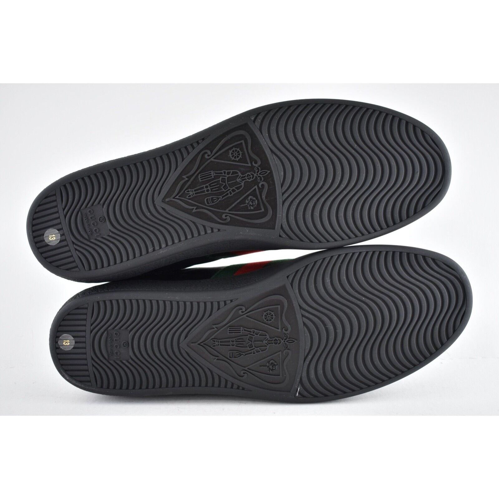 Gucci Gucci Mens Freya Hartas Ace Black Leather Flat Low Size US 13 / EU 46 - 12 Thumbnail