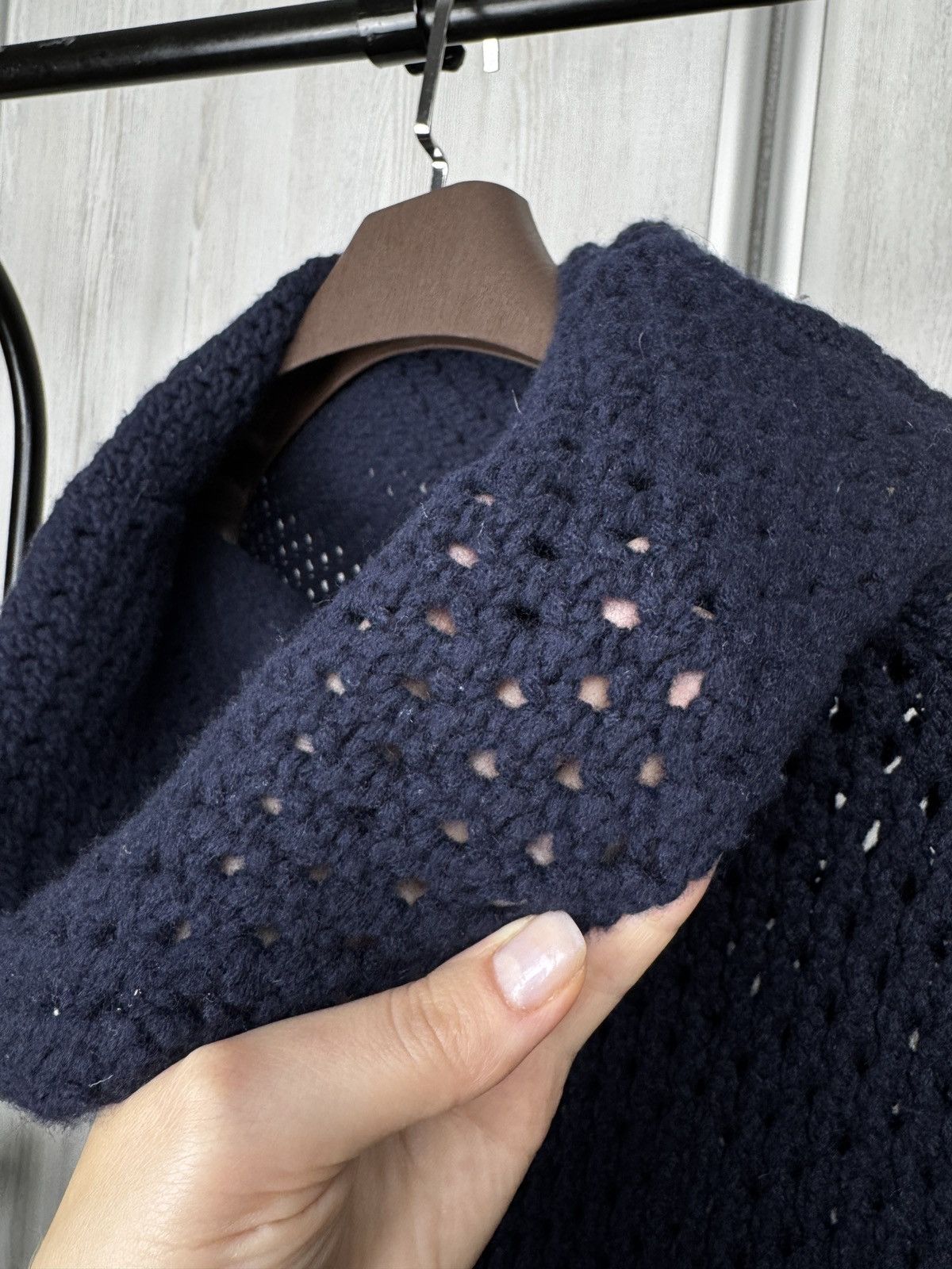 Other Della Ciana open knit poncho wool cashmere silk sweater Size M / US 6-8 / IT 42-44 - 8 Thumbnail