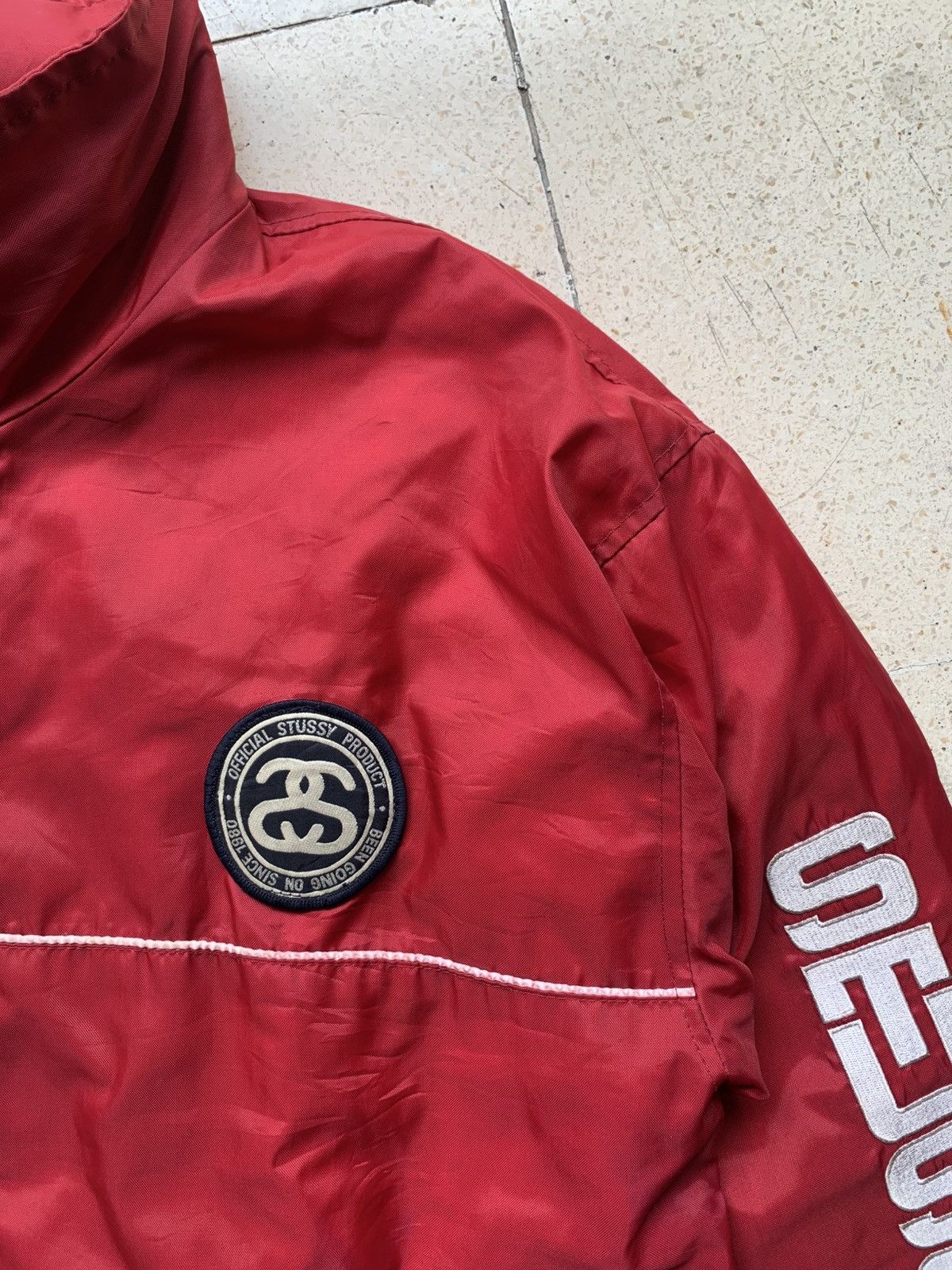 Stussy Vintage 90’s Stussy script embroidery hidden hoodie jacket Size US L / EU 52-54 / 3 - 7 Thumbnail