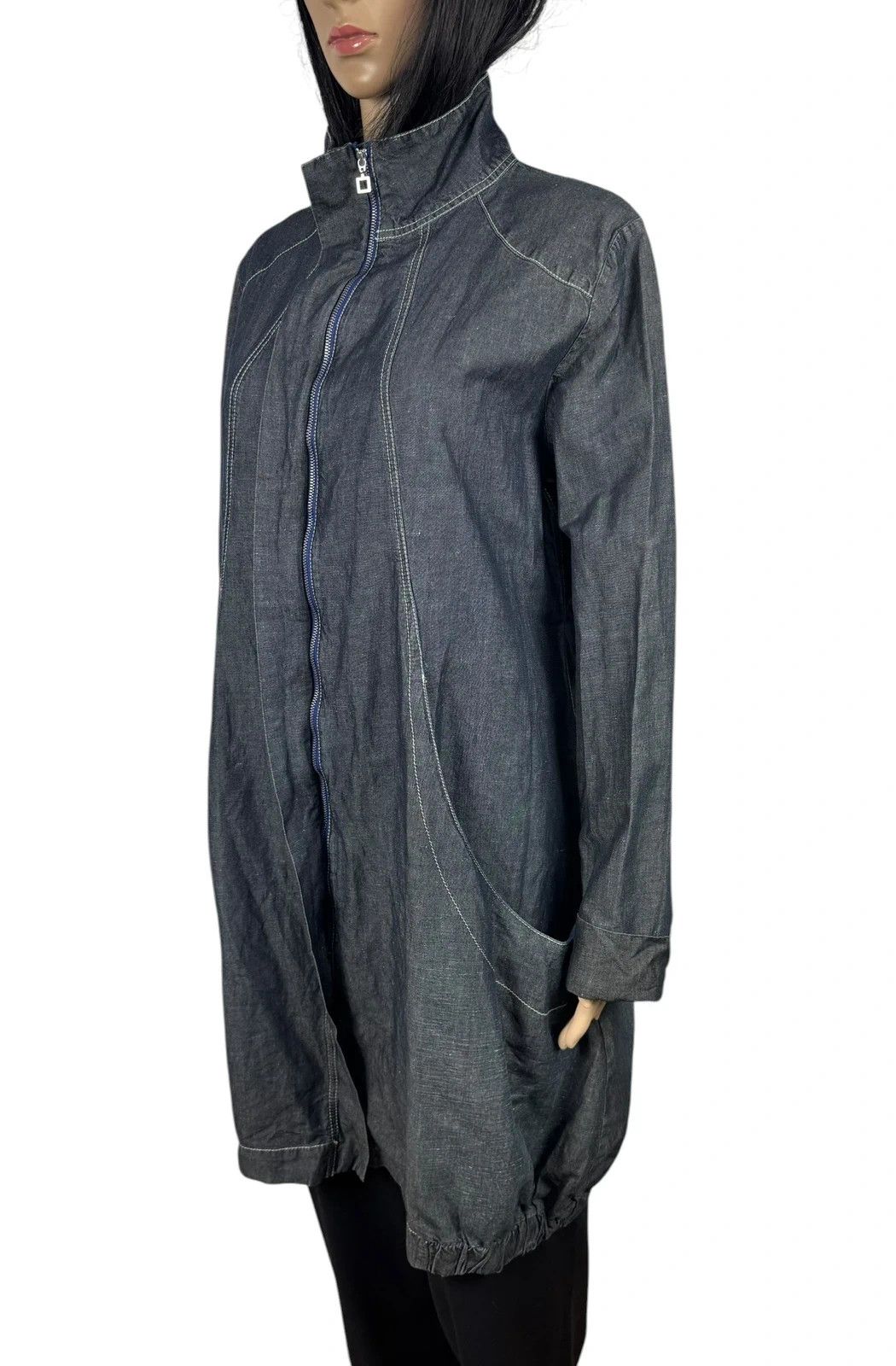 Sarah Pacini Sarah Pacini Cotton Linen Coat size T3 Size L / US 10 / IT 46 - 9 Thumbnail
