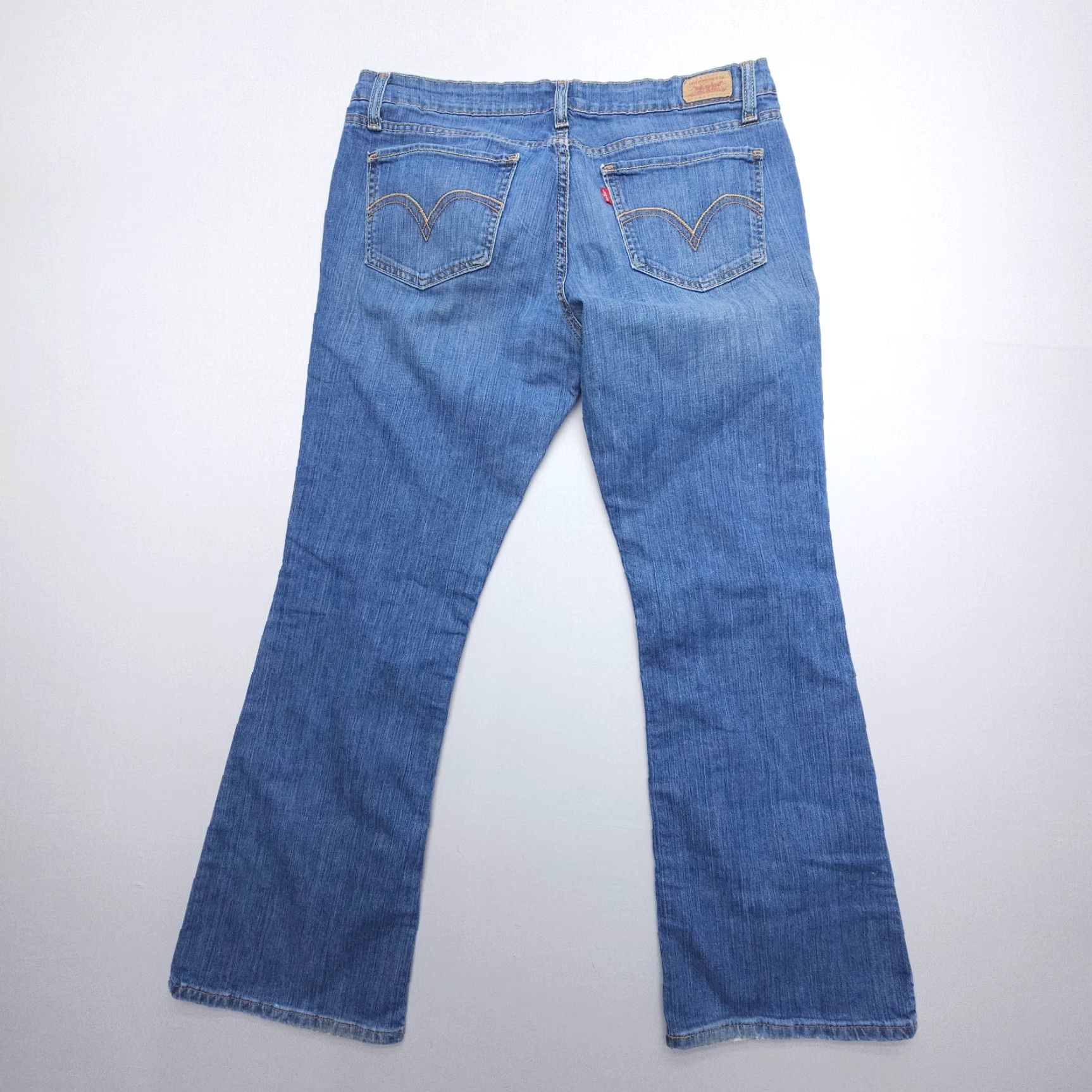 Levi's VINTAGE Levi’s 518 Boot Cut Jeans Juniors 13 Blue Y2K 2000's Southwestern 90s Levi's Womens Jeans Size 34" / US 12 / IT 48 - 2 Thumbnail
