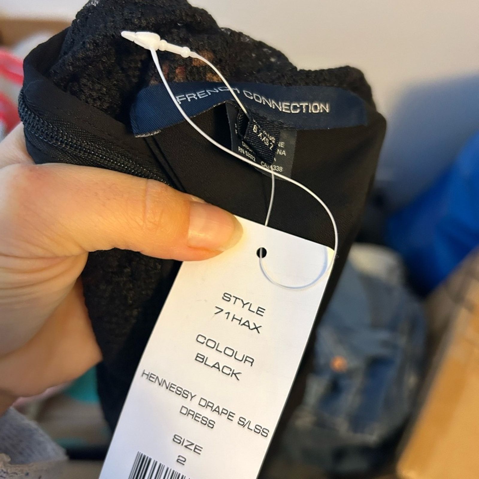 French Connection Nwt French Connection Hennessy Drape Black Lace Dress Size XS / US 0-2 / IT 36-38 - 4 Thumbnail