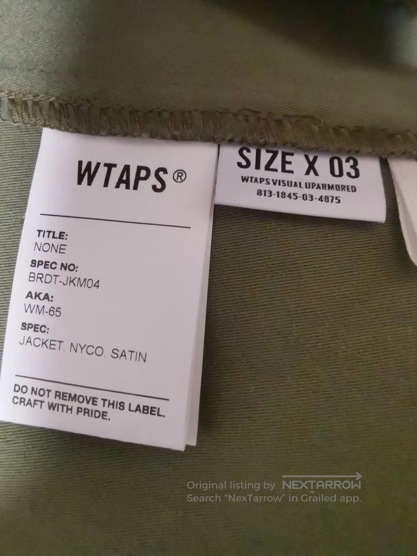 Wtaps WTAPS m65 Military Jacket. Size US L / EU 52-54 / 3 - 4 Thumbnail