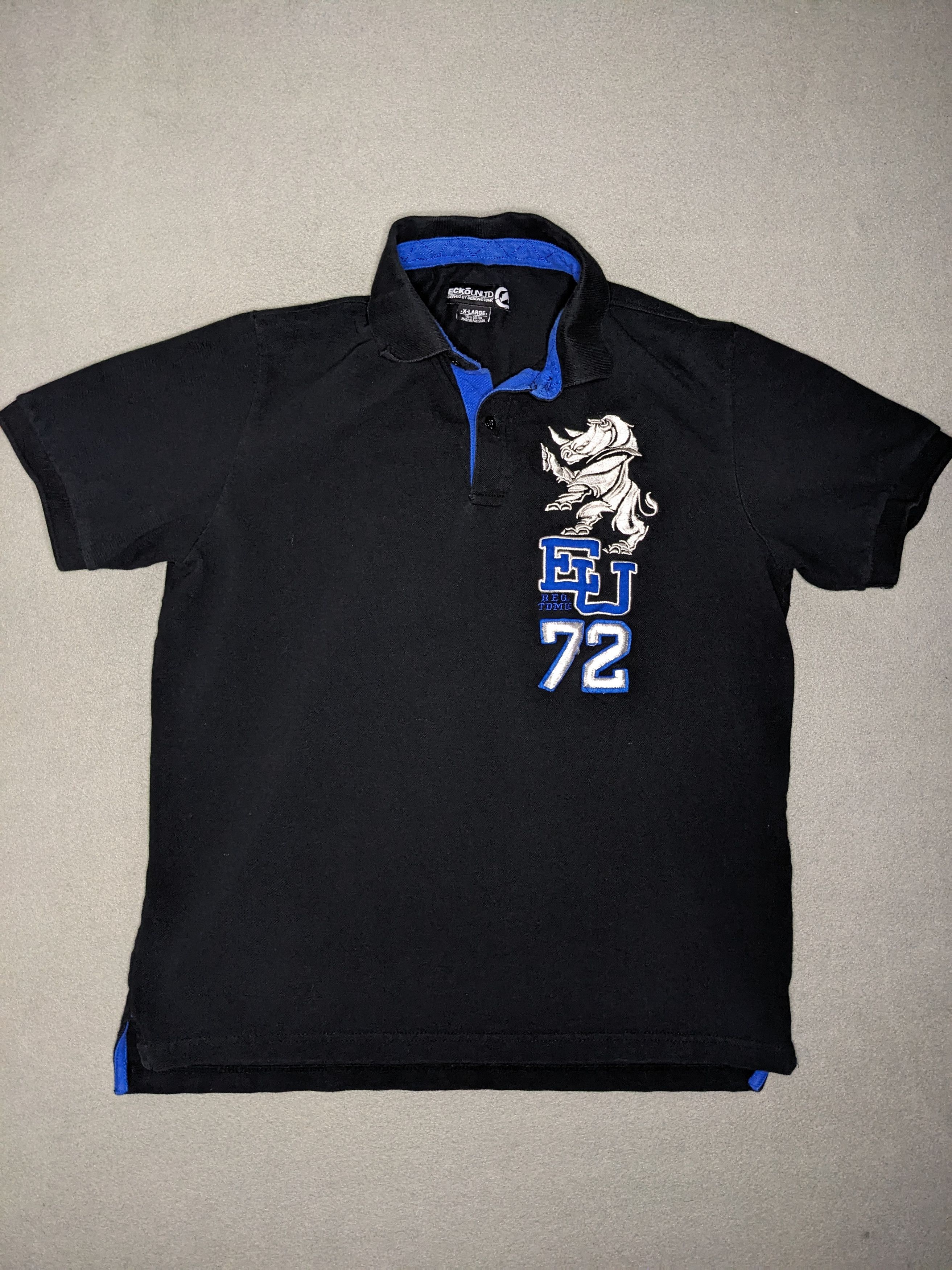Ecko Unltd. VINTAGE Ecko Unltd Embroidered Polo Shirt XL Black Y2K Logo Size US XL / EU 56 / 4 - 2 Thumbnail