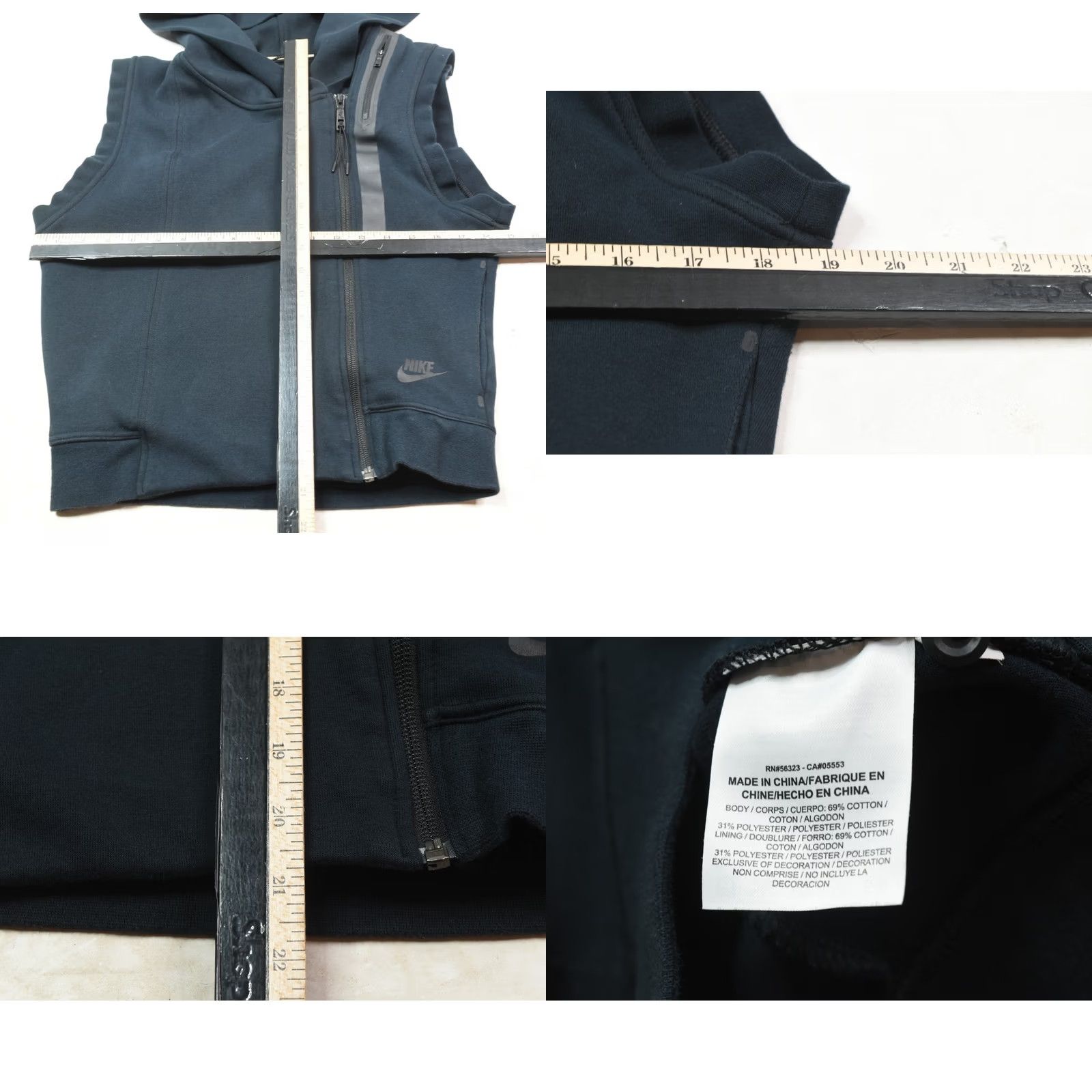 Nike Nike Tech Fleece Hoodie Vest Womens Small Black Full-Zip Sleeveless Size S / US 4 / IT 40 - 8 Thumbnail