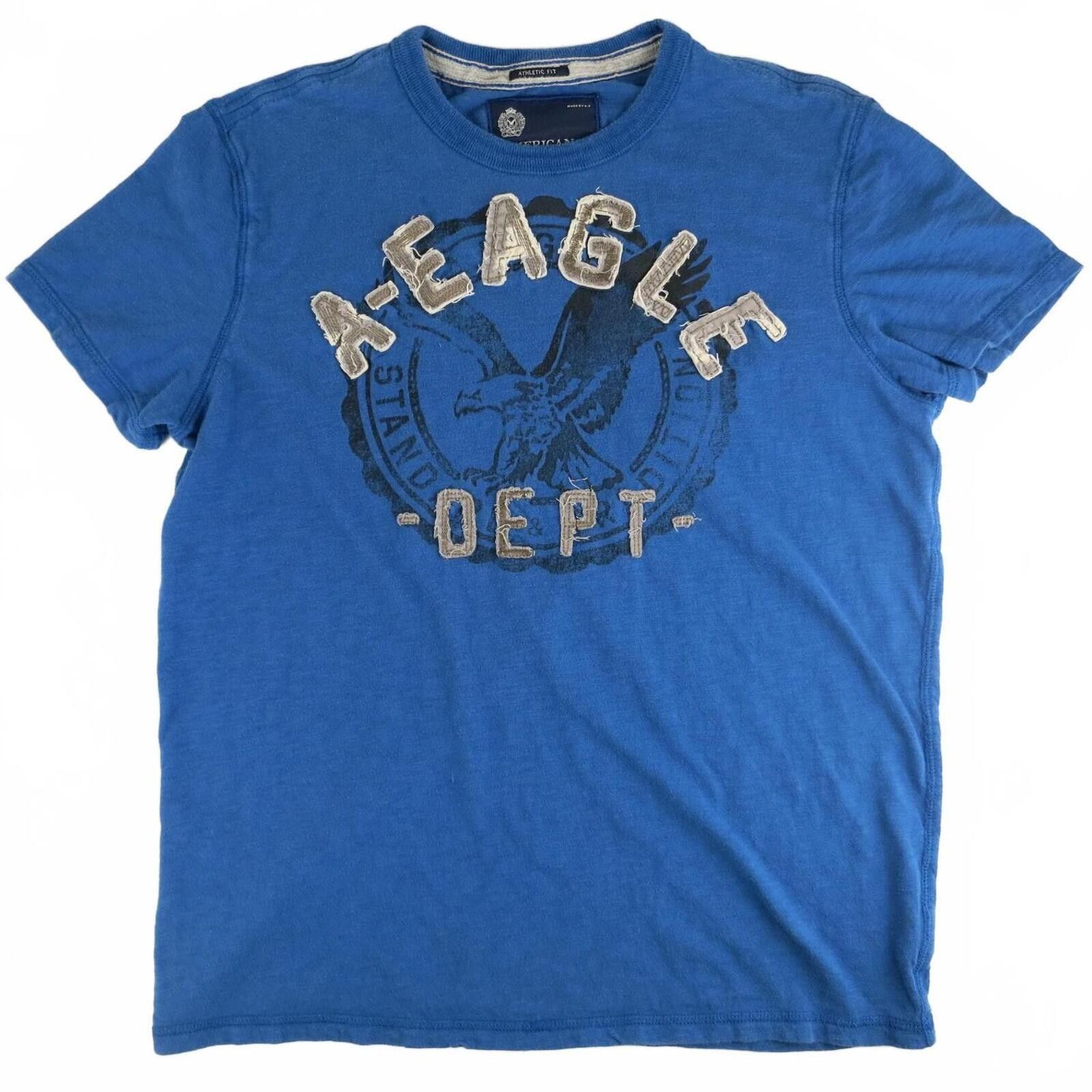 American Eagle Outfitters American Eagle Outfitters Blue Athletic Fit T-Shirt Men's M Size US M / EU 48-50 / 2 - 1 Thumbnail