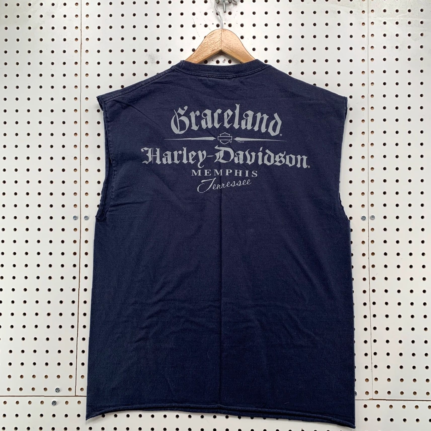 Harley Davidson Harley-Davidson Sleeveless T Shirt Mens Large Blue Tennessee Memphis Size US L / EU 52-54 / 3 - 2 Thumbnail