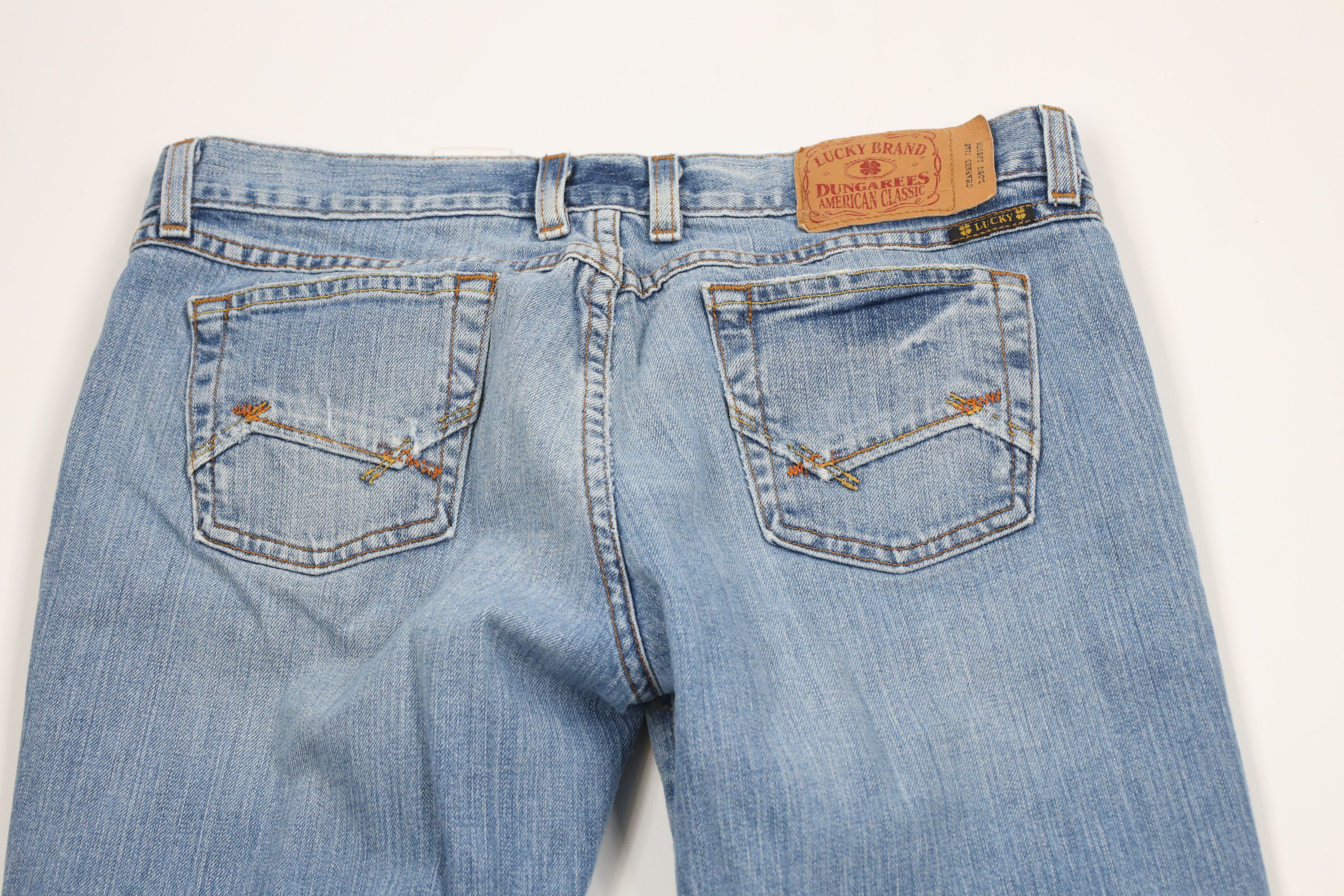 Lucky Brand × Vintage Vintage 90s Y2K Lucky Brand Flared Babydoll Denim Jeans USA Size 32" / US 10 / IT 46 - 12 Thumbnail