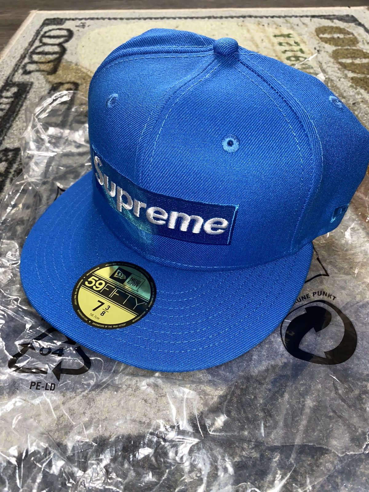 Supreme Sharpie Box Logo New Era Blue-